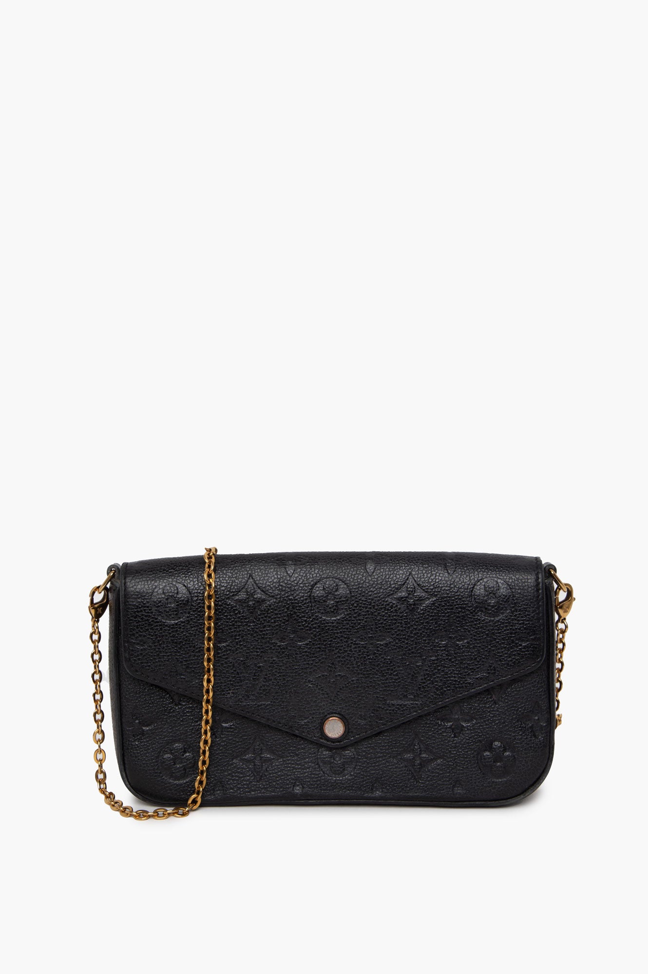 Louis Vuitton Monogram Black Leather Felicie Pochette