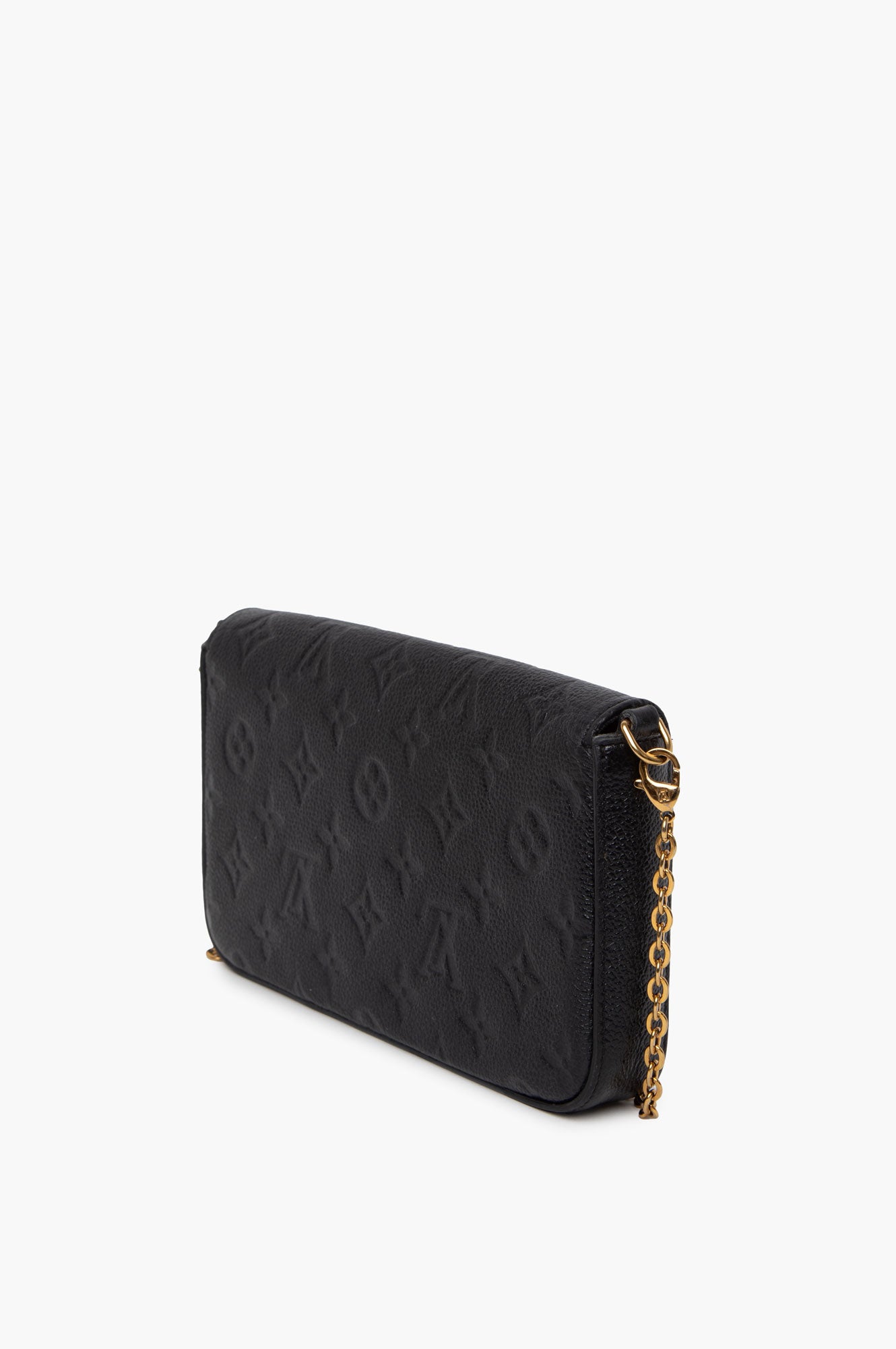 Louis Vuitton Monogram Black Leather Felicie Pochette