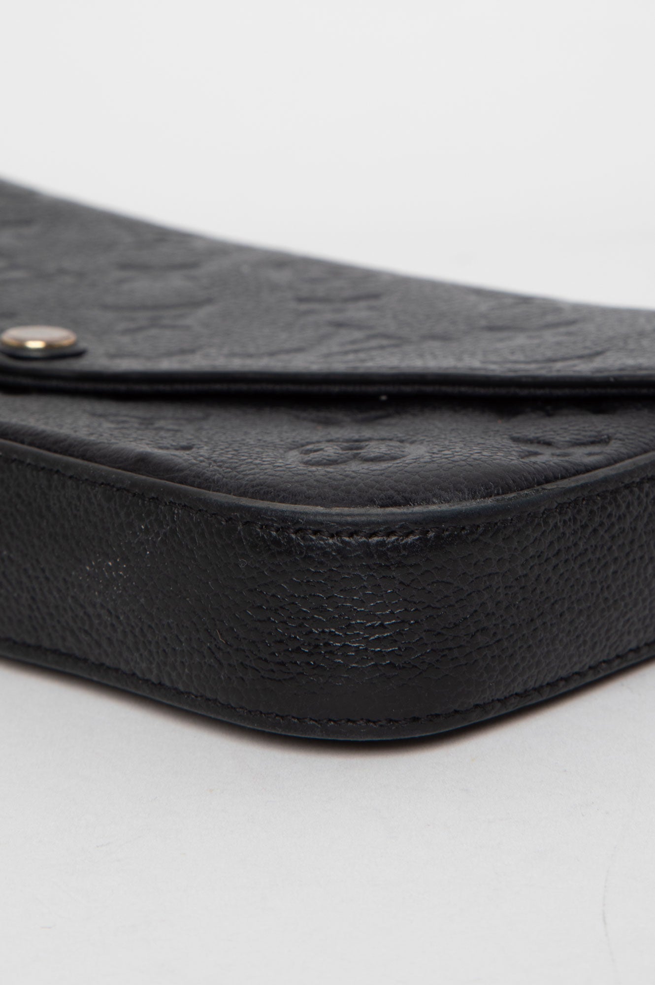 Louis Vuitton Monogram Black Leather Felicie Pochette