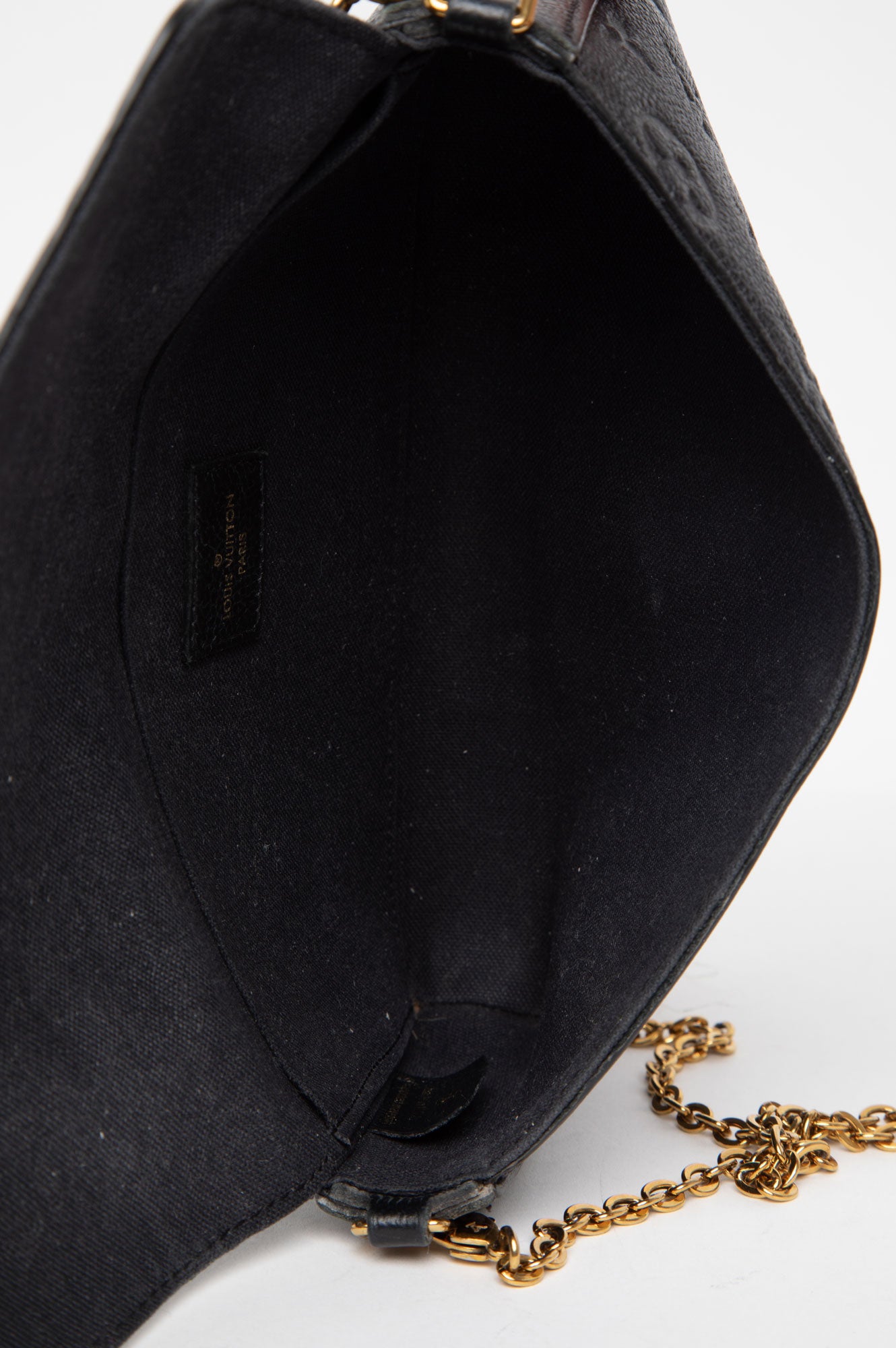 Louis Vuitton Monogram Black Leather Felicie Pochette