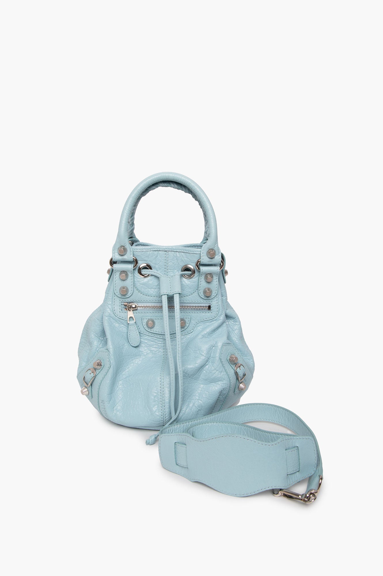 Balenciaga Blue Le Cagole Bucket Bag