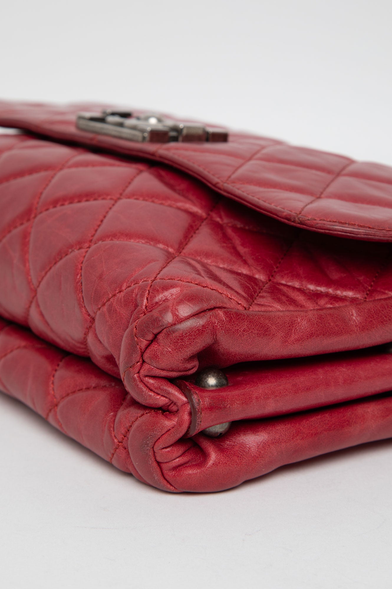 Chanel Red Flap Boy Lock Shoulder Bag