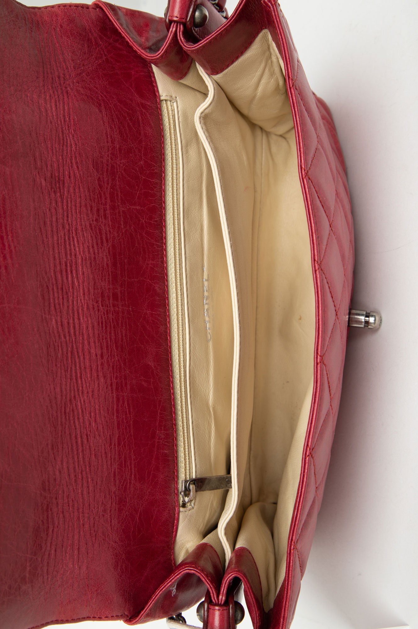 Chanel Red Flap Boy Lock Shoulder Bag