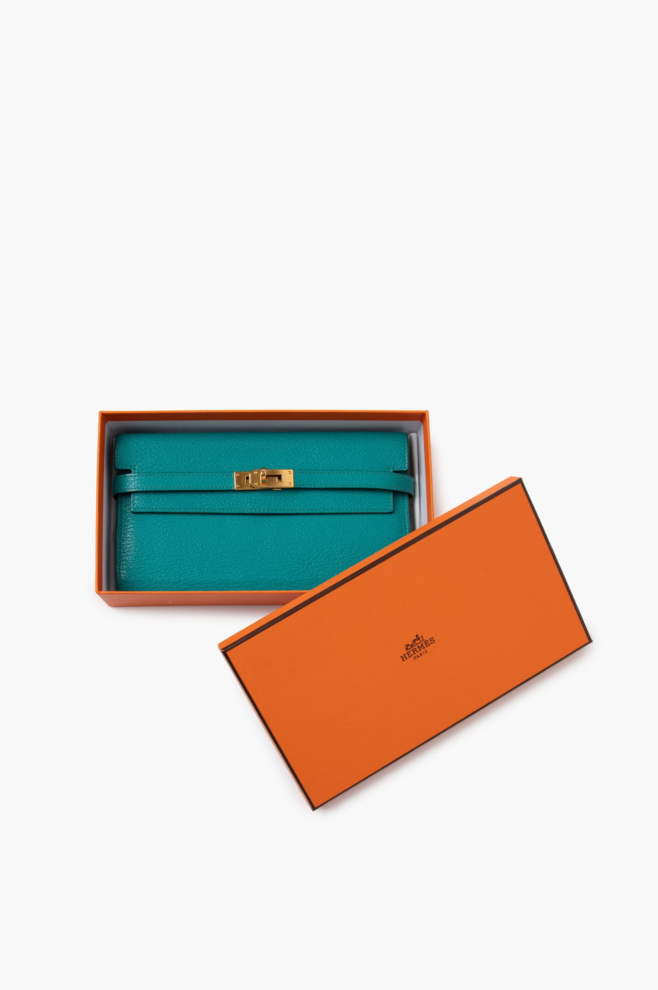 Hermes Vert Jade Kelly Epsom Wallet