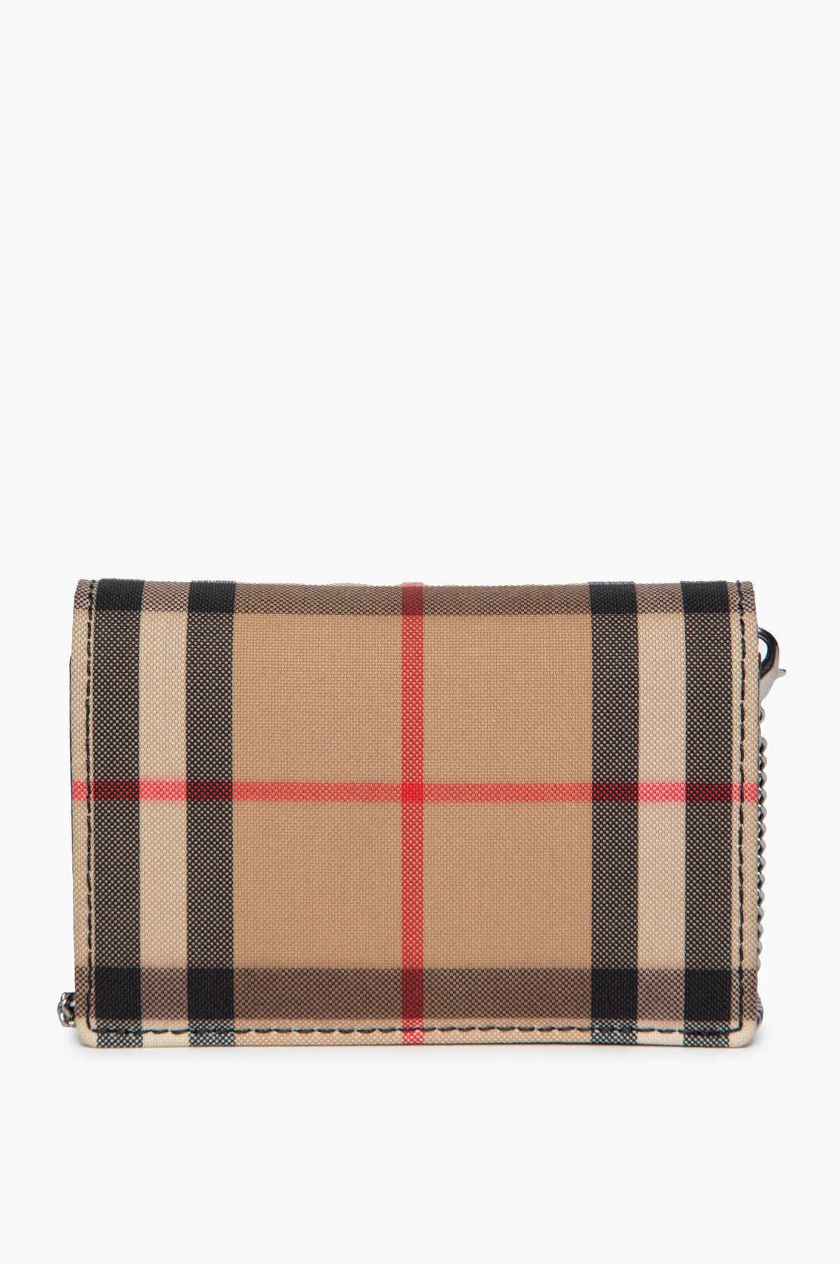 Burberry Check Micro Pouch with Chain