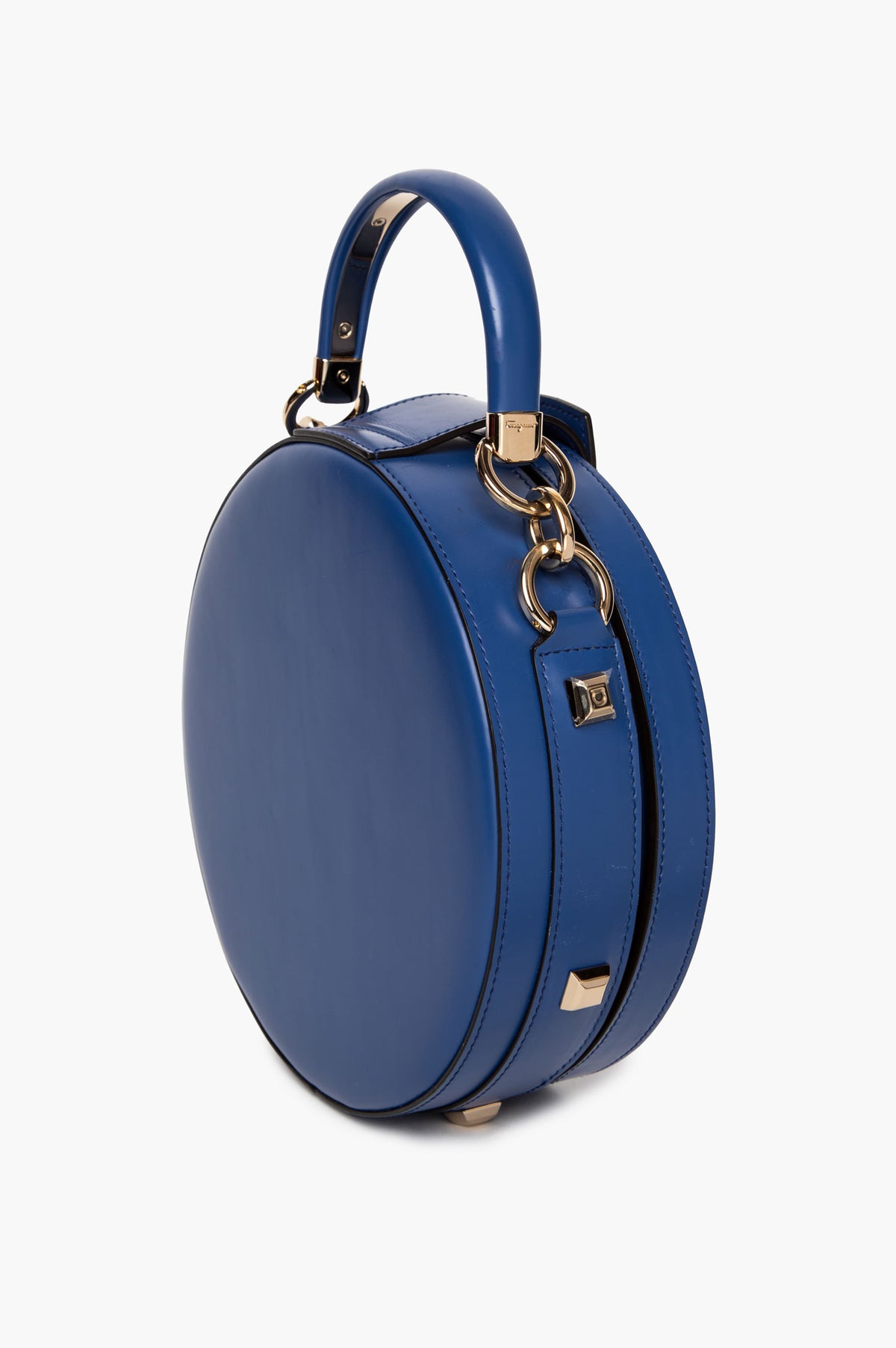 Salvatore Ferragamo Admiral Blue Calfskin The Studio Bag