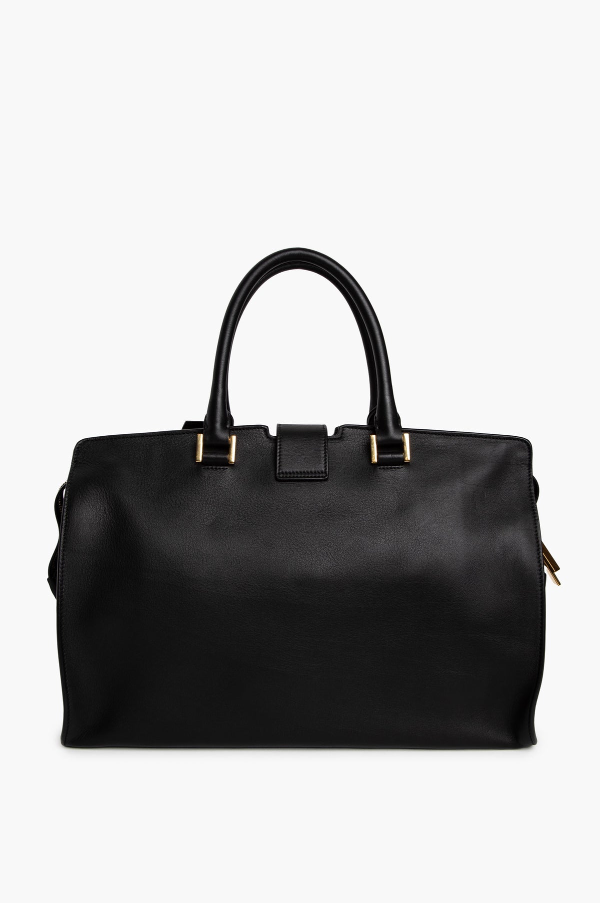 Saint Laurent Black Calfskin Medium Cabas Bag