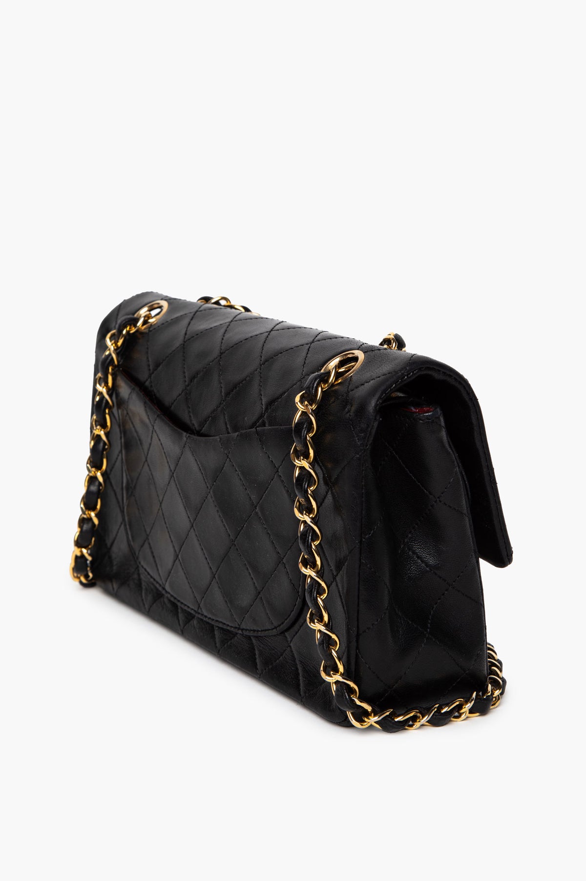 Chanel Vintage Black Lambskin Small Classic Flap GHW