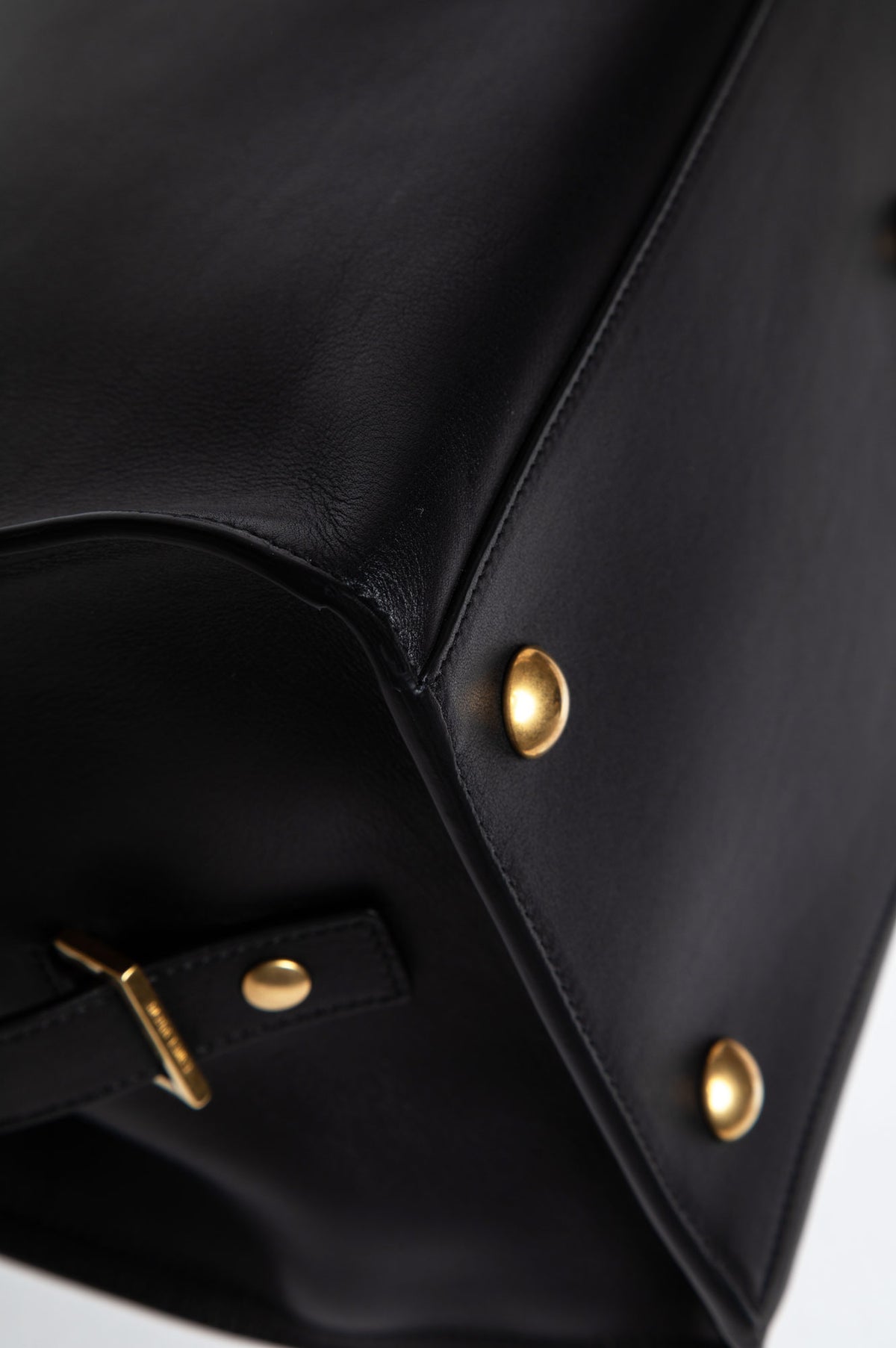 Saint Laurent Black Calfskin Medium Cabas Bag