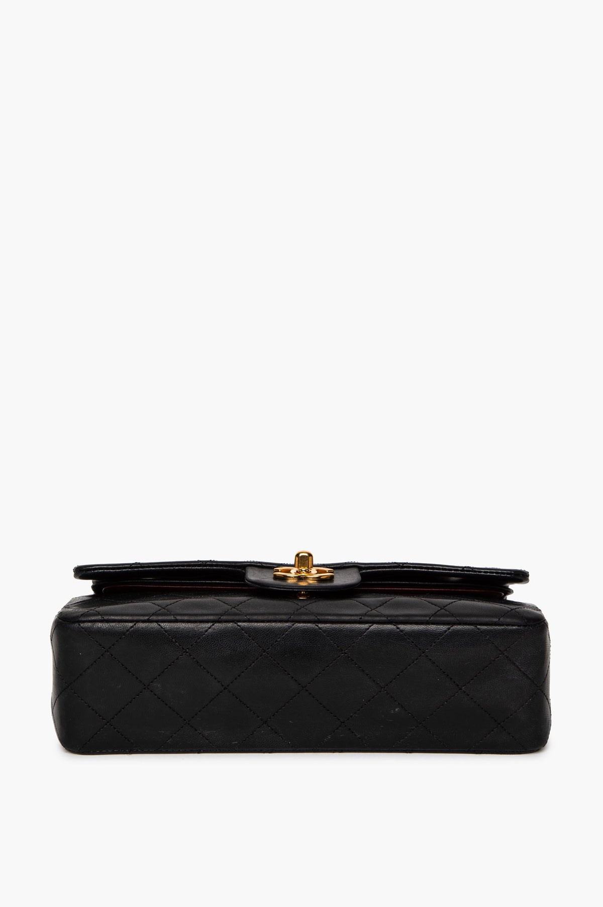 Chanel Vintage Black Lambskin Small Classic Flap GHW