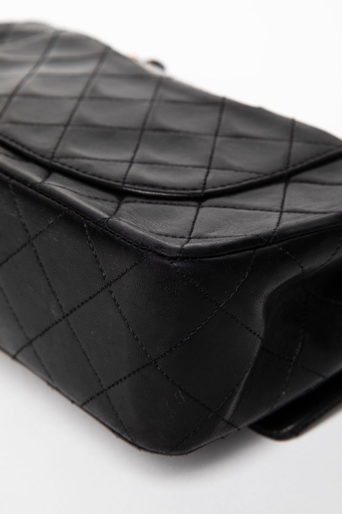 Chanel Vintage Black Lambskin Small Classic Flap GHW