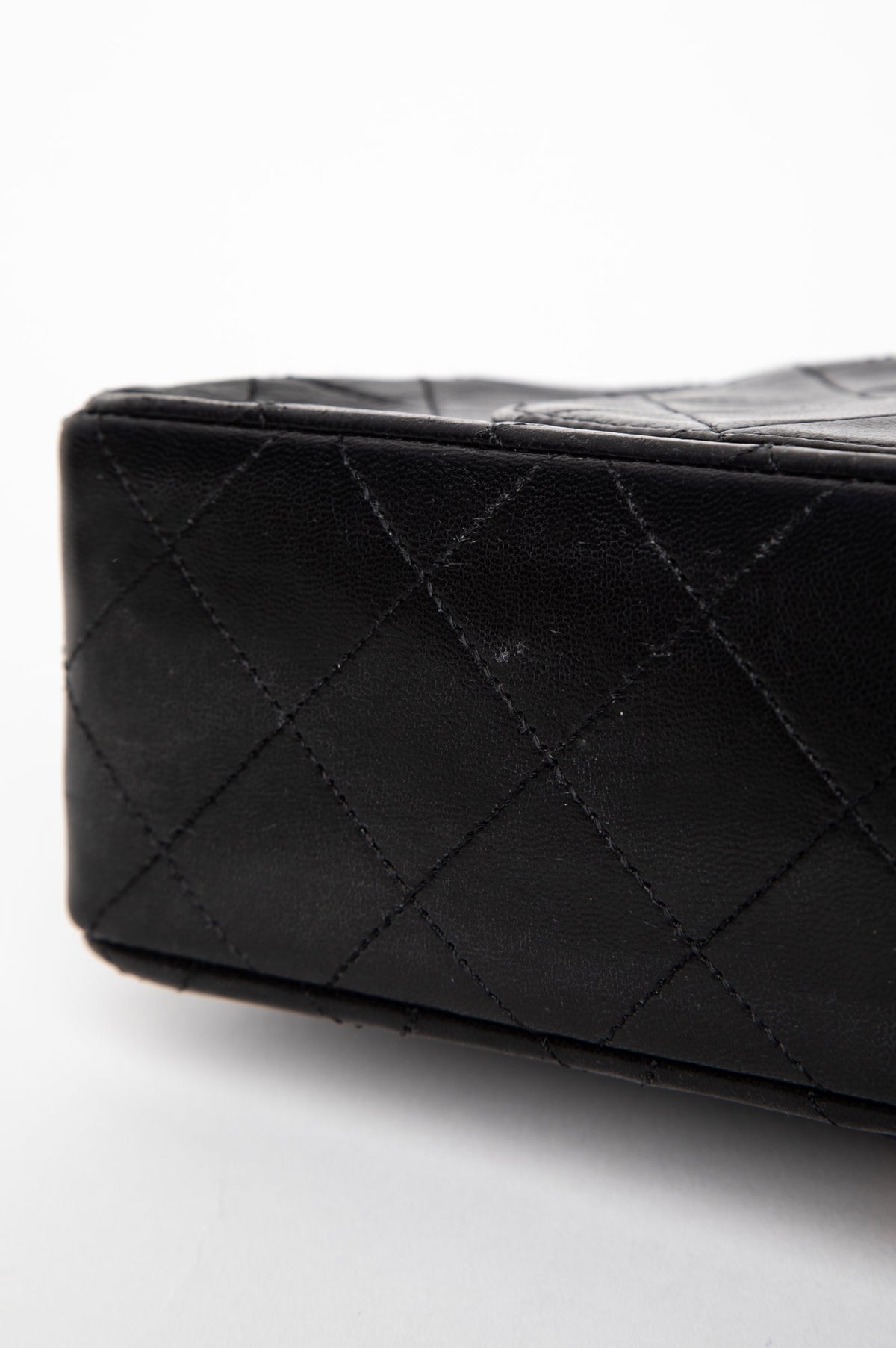 Chanel Vintage Black Lambskin Small Classic Flap GHW