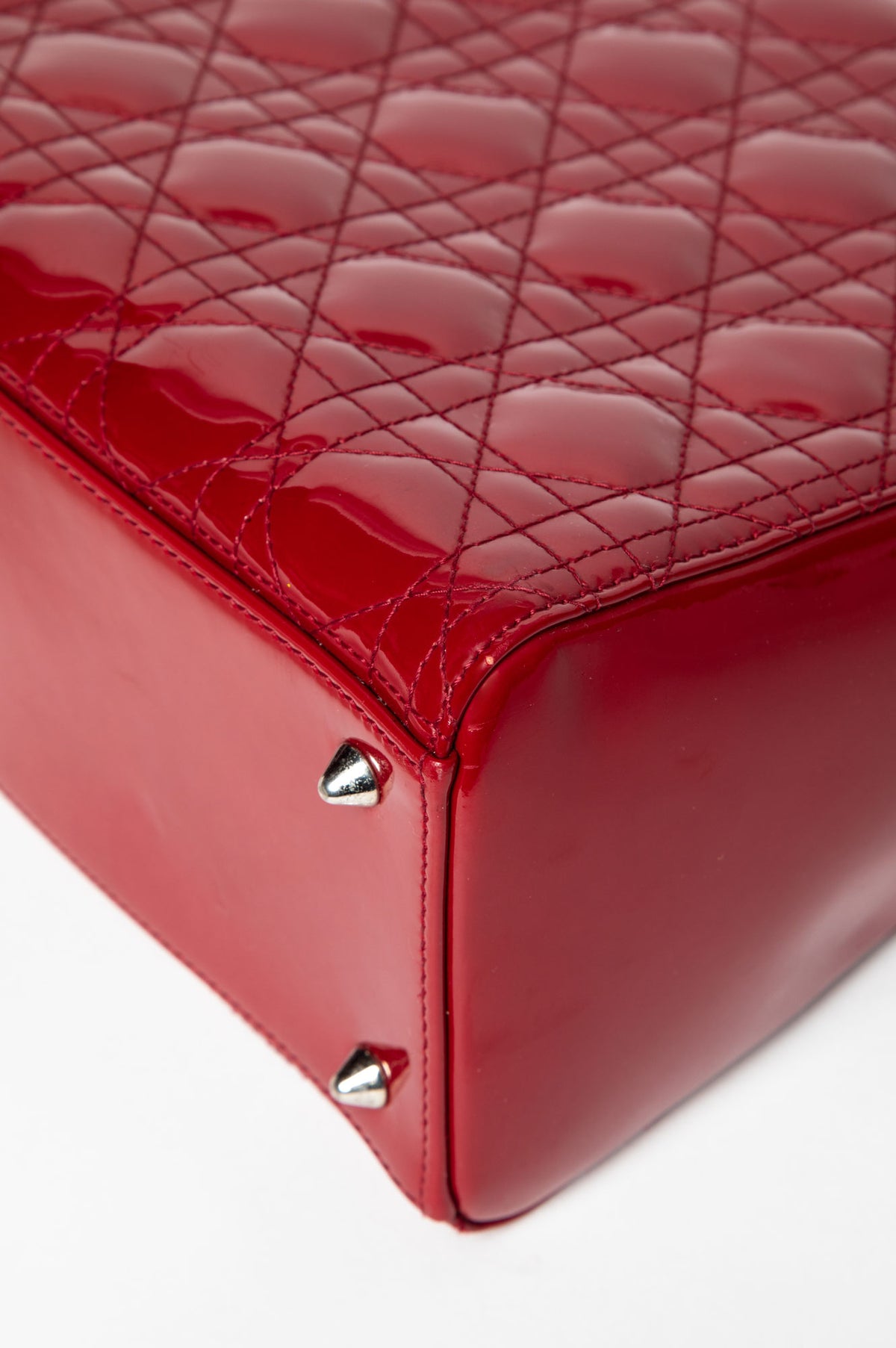 Christian Dior Red Patent Medium Lady Dior