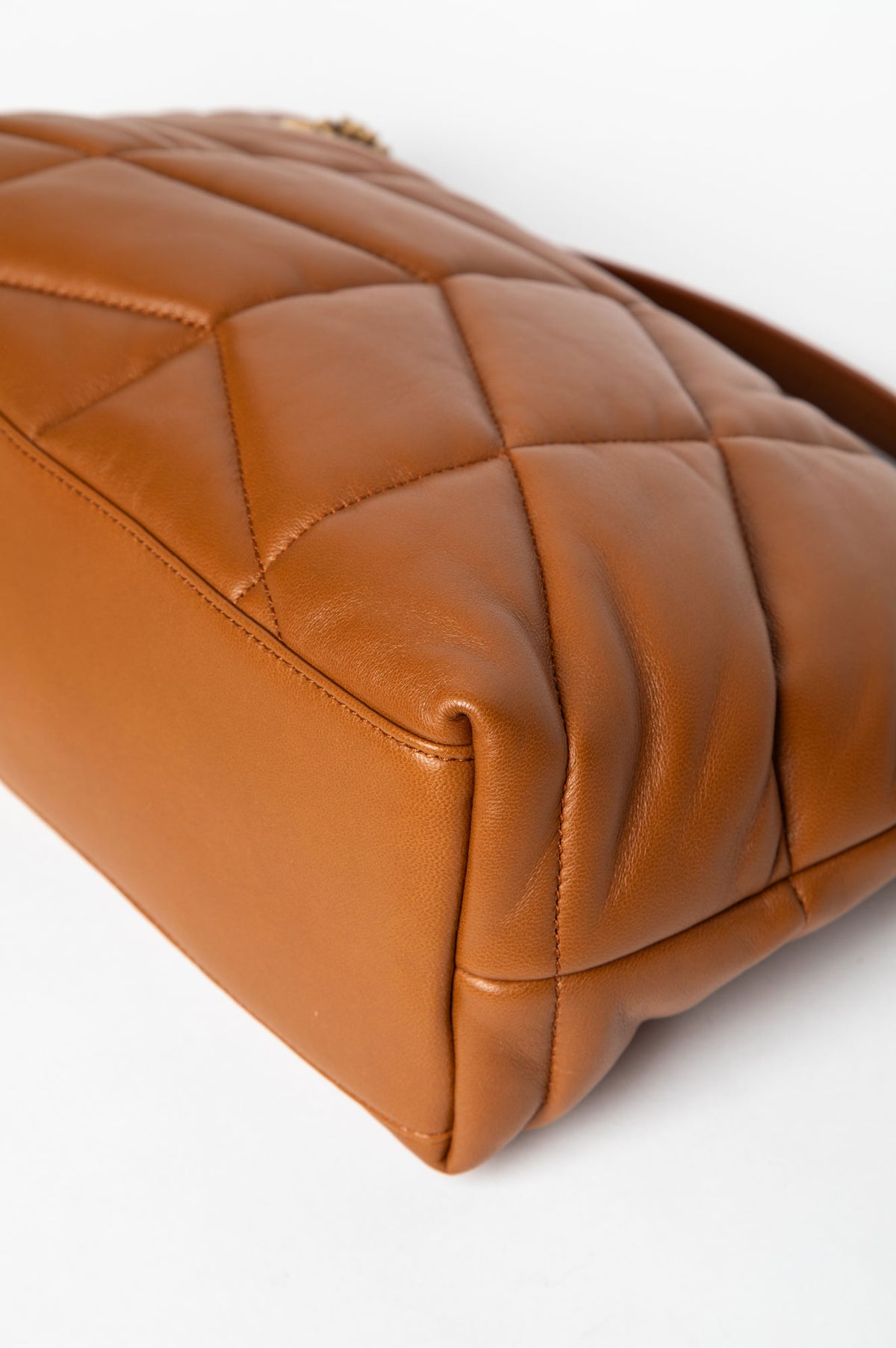 Saint Laurent Honey Brown Lambskin Medium Loulou Puffer Bag