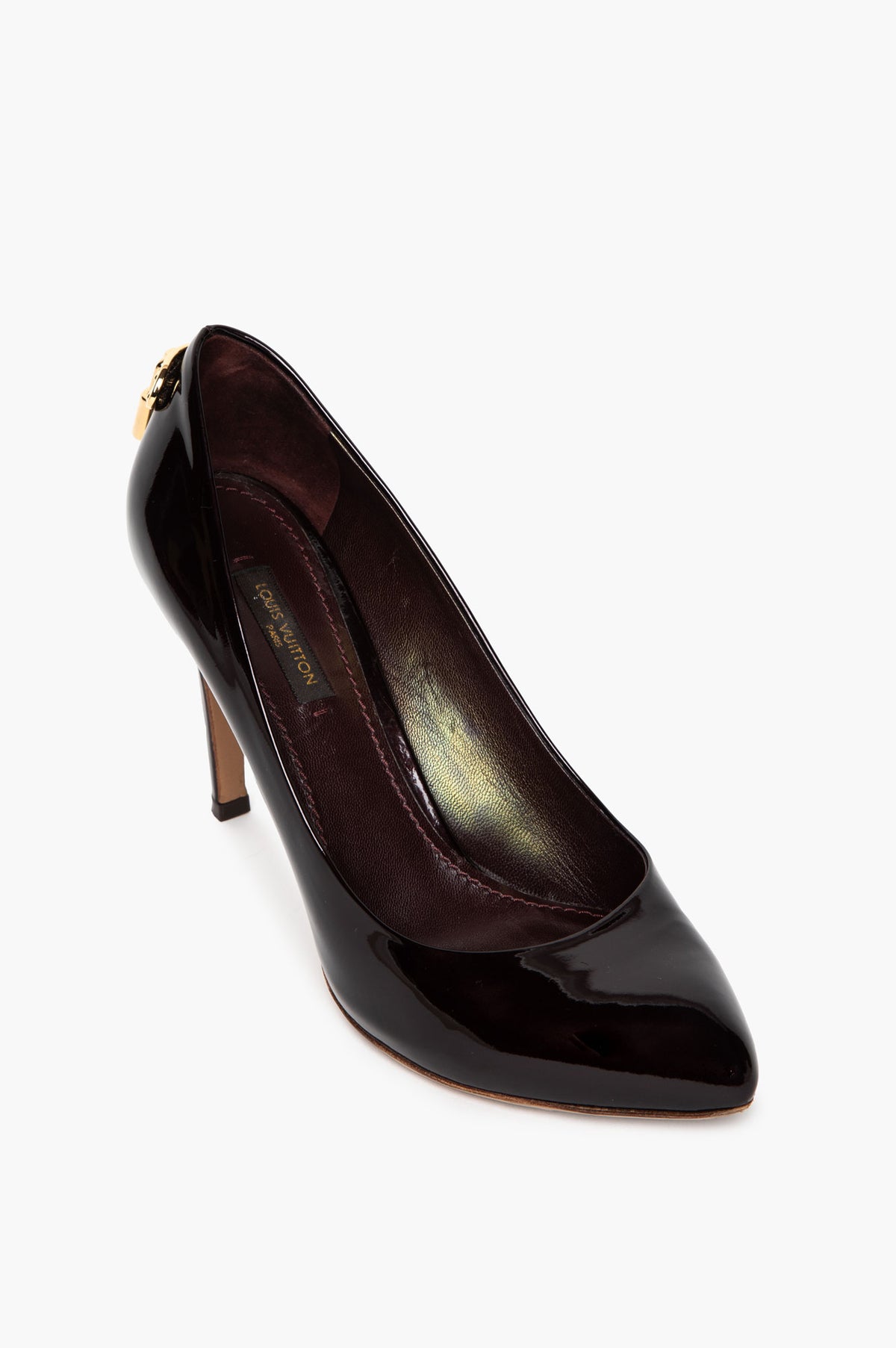 Louis Vuitton Amarante Vernis Lock Me Pumps Size 36