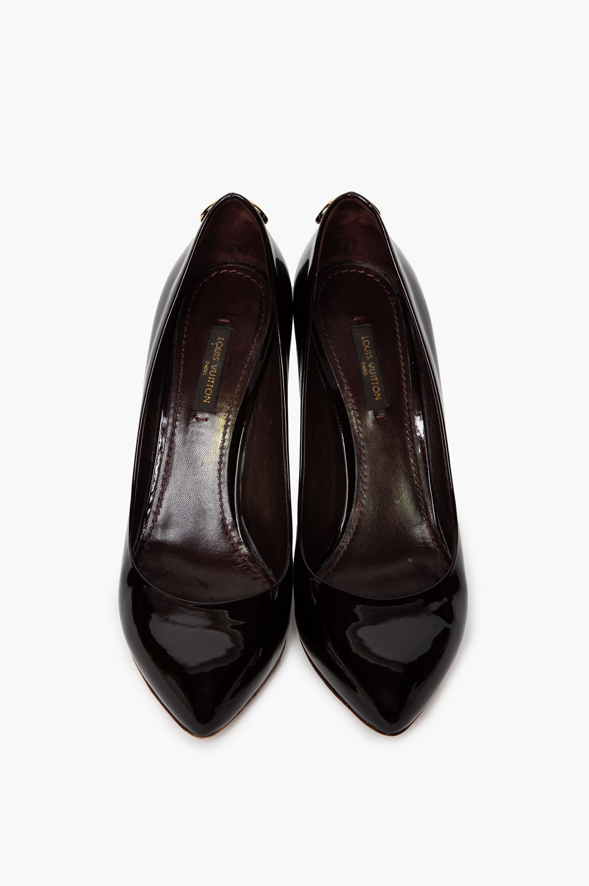 Louis Vuitton Amarante Vernis Lock Me Pumps Size 36