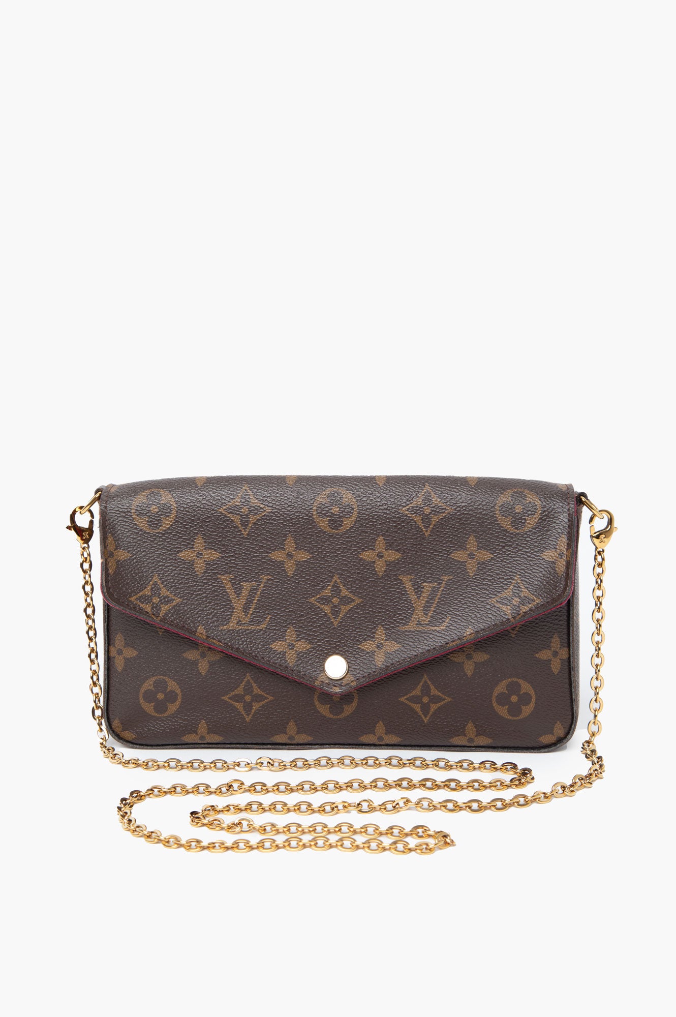 Louis Vuitton Brown Monogram Pochette Félicie Chain Bag
