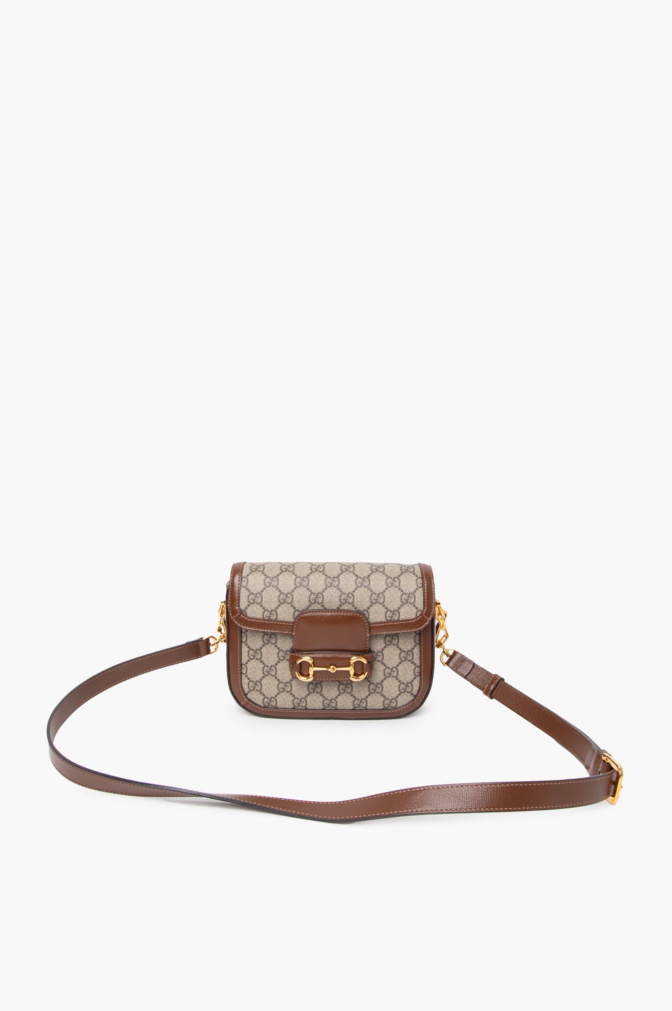 Gucci Brown 1955 Horsebit GG Supreme Size Mini Bag