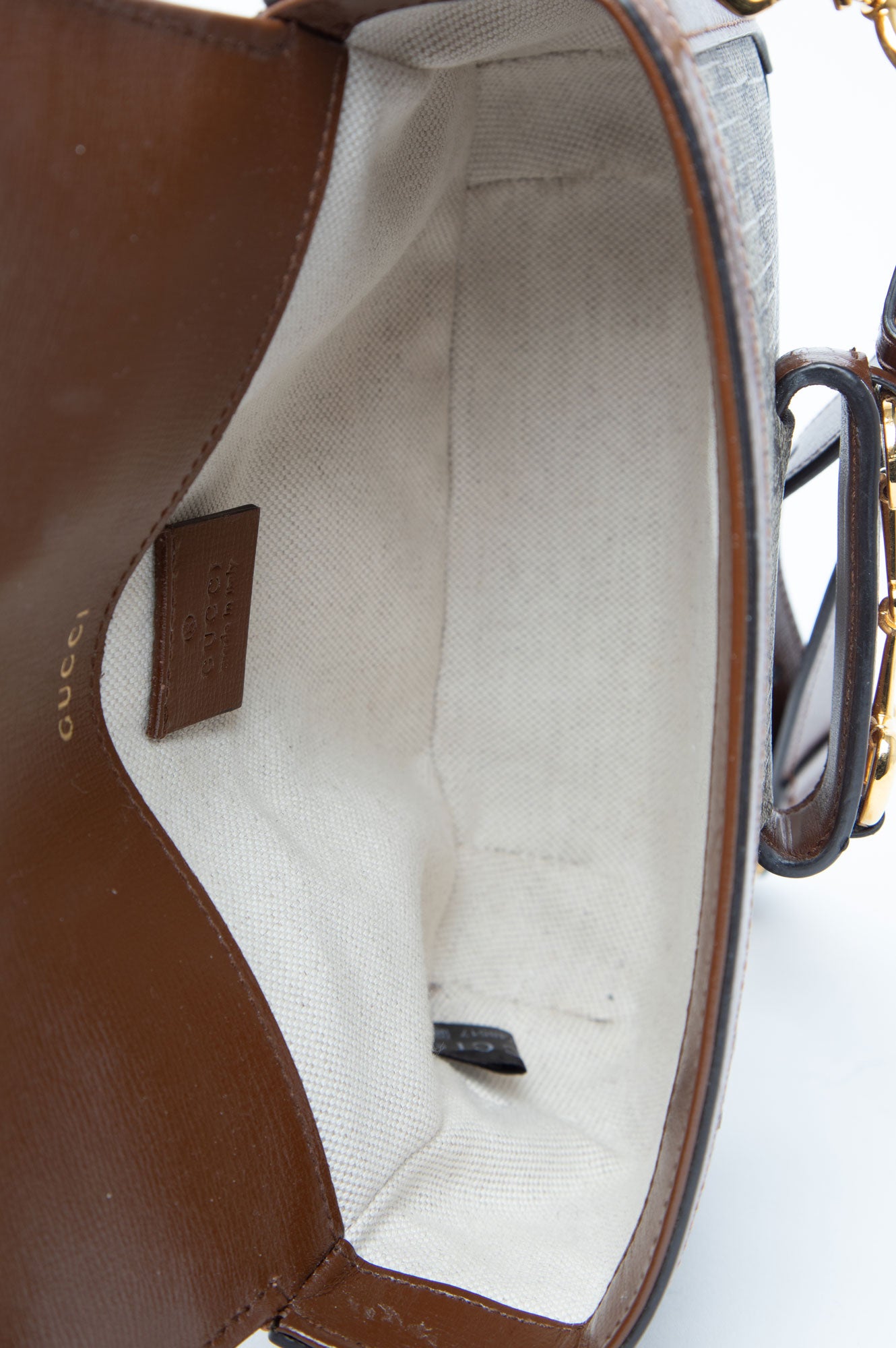 Gucci Brown 1955 Horsebit GG Supreme Size Mini Bag