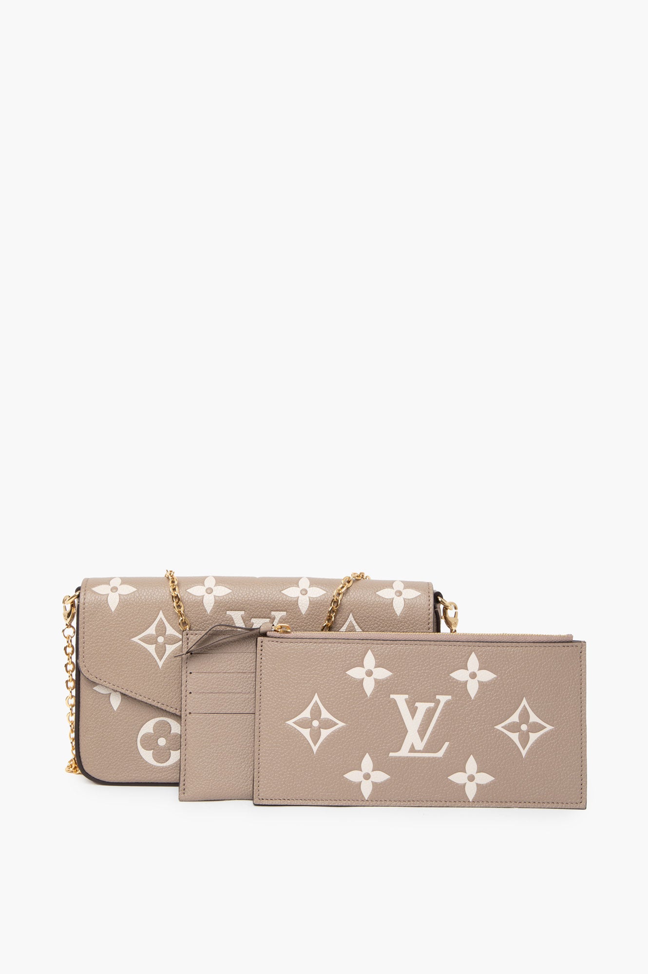 Louis Vuitton Beige Felicie Pochette Bag