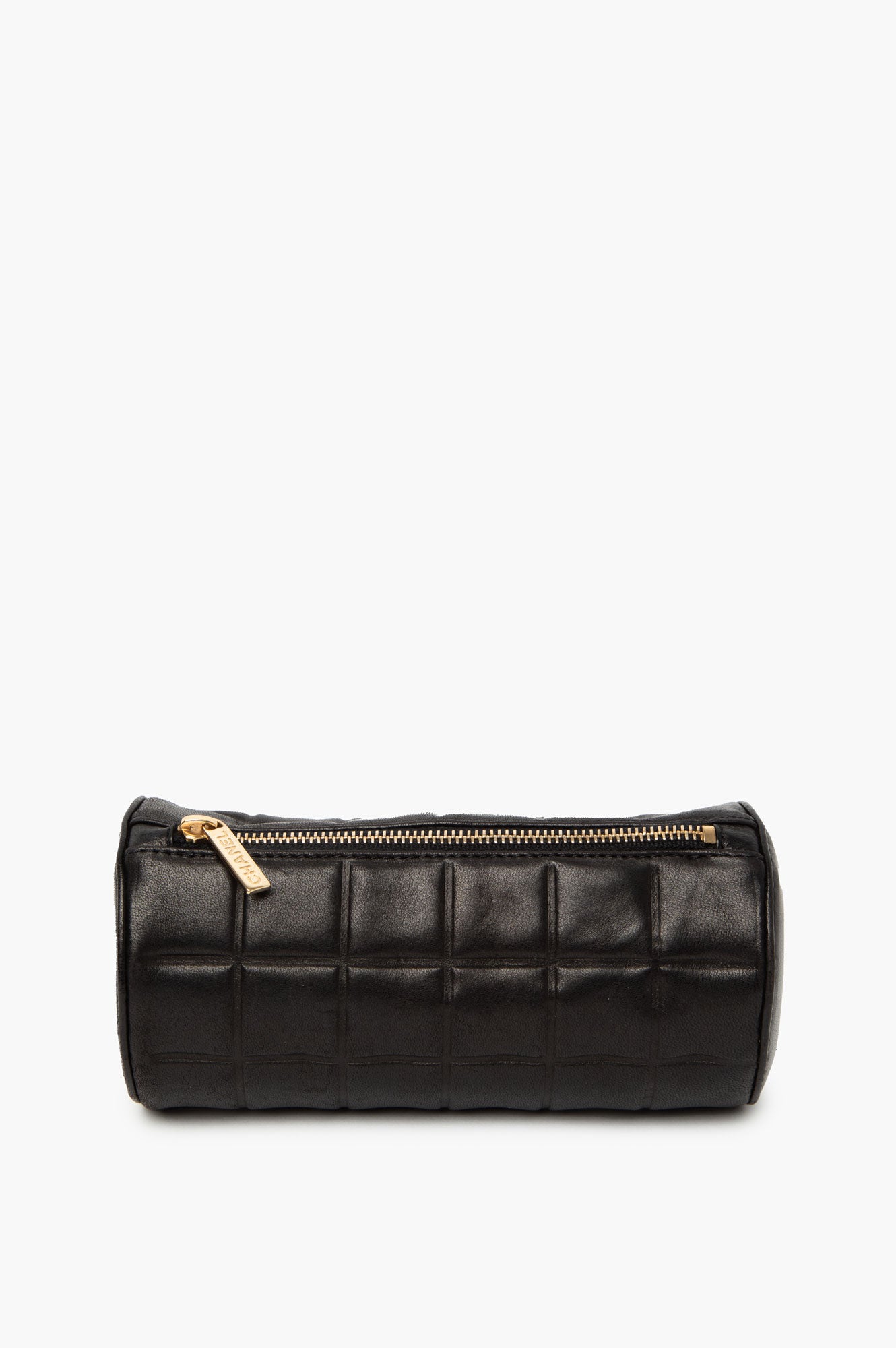 Chanel 2003 Black Leather Cosmetic Bag