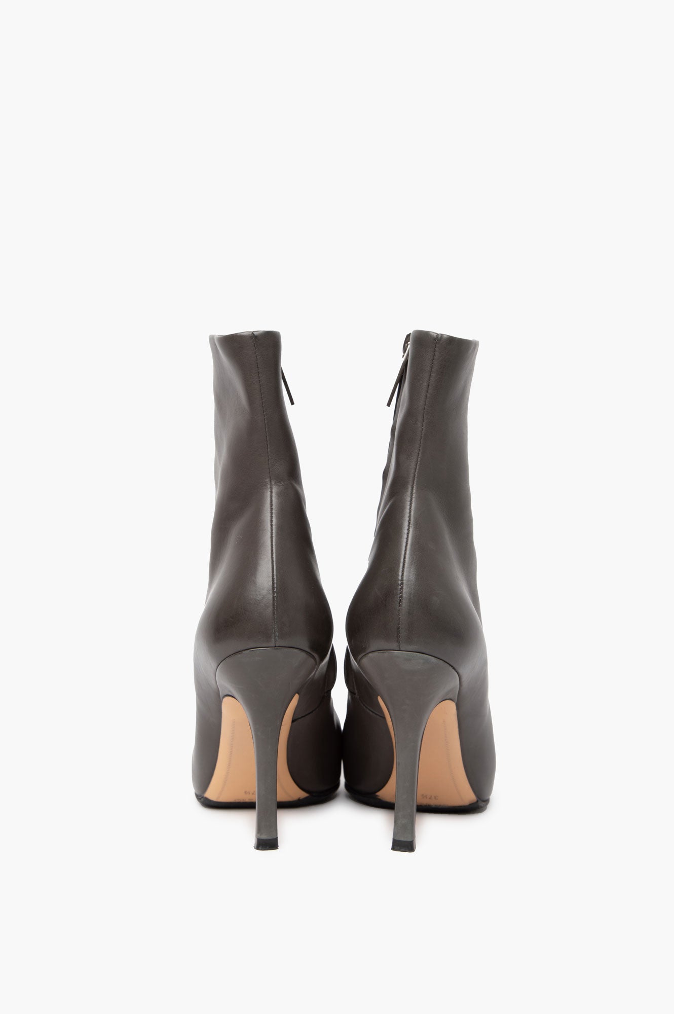 The Row Leather Grey Ankle Boots Size 37.5