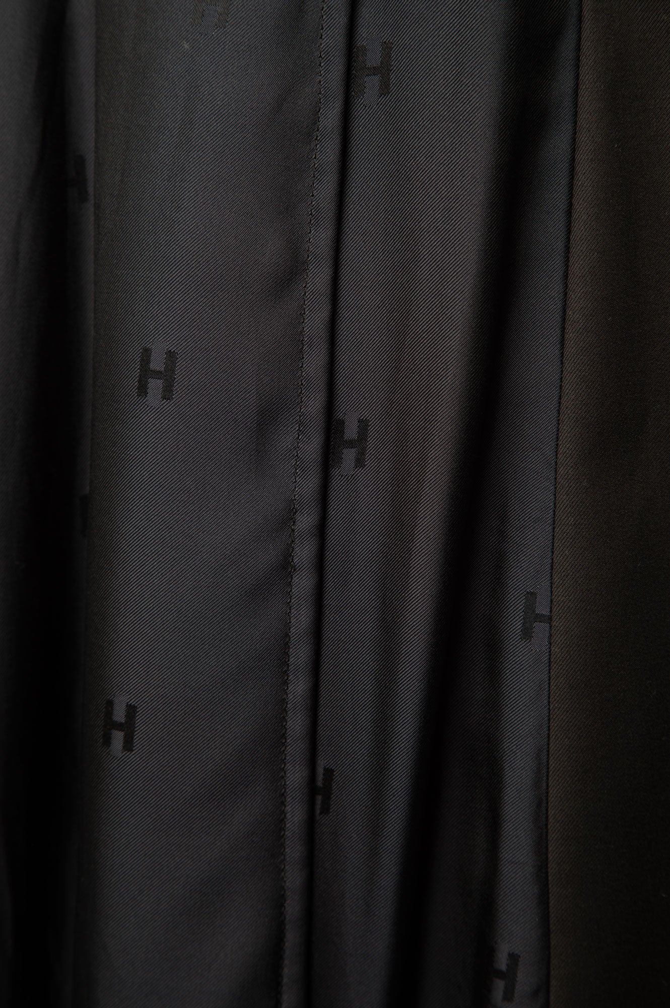 Hermes Black Trench Coat 36