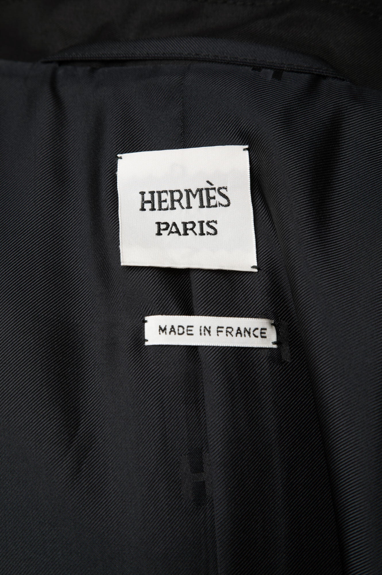 Hermes Black Trench Coat 36