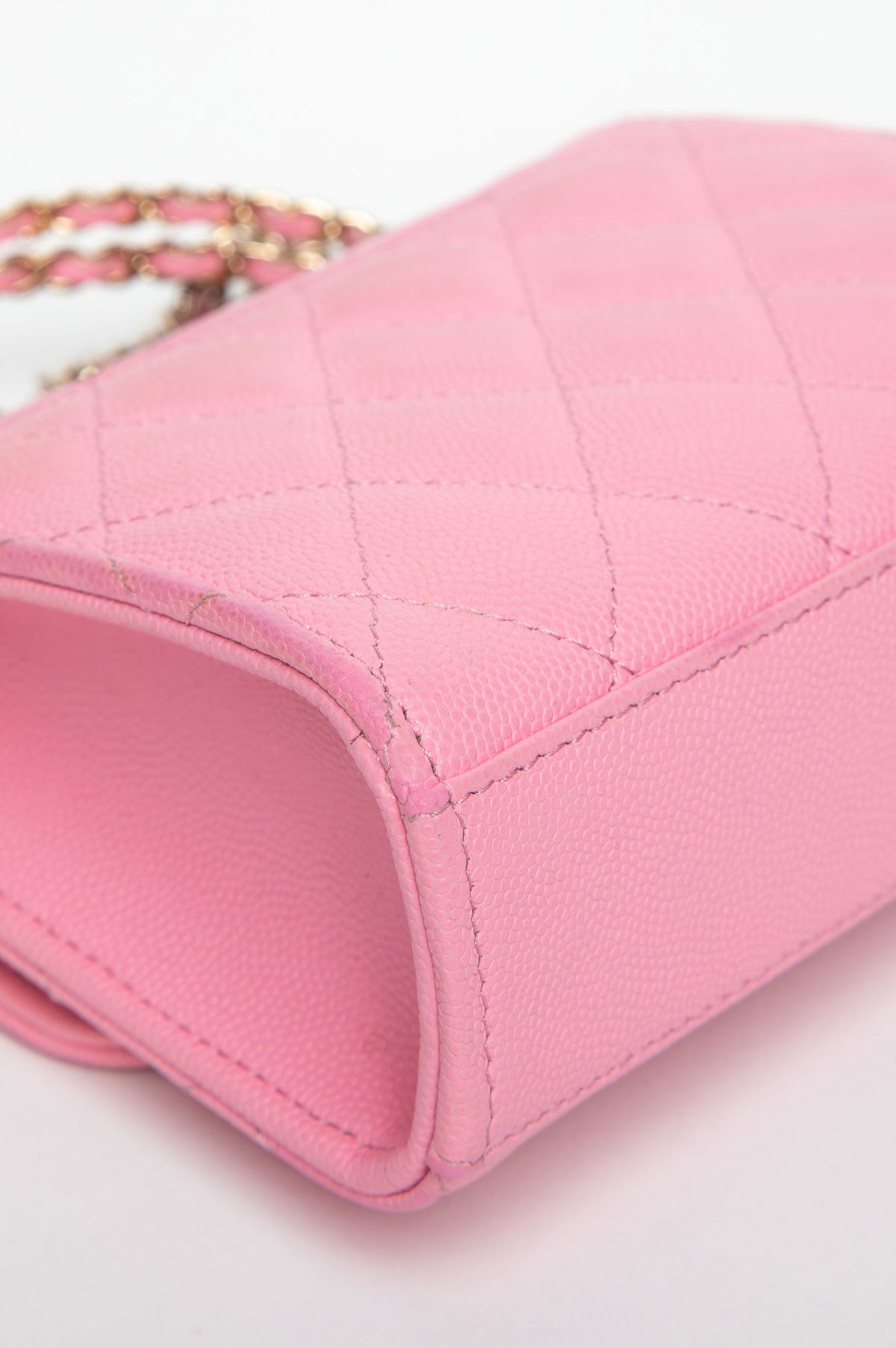 Chanel Cruise 2026 Pink Quilted Caviar Mini Chain Top Handle Bag