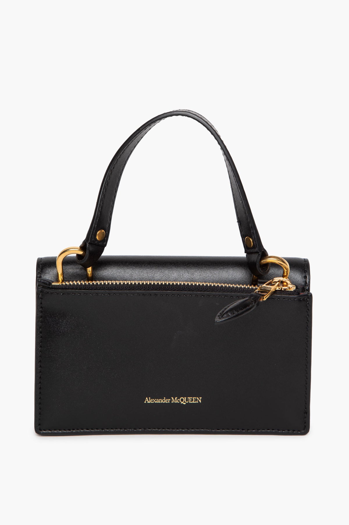 Alexander McQueen Black Calfskin Skull Lock Liberty Mini Bag