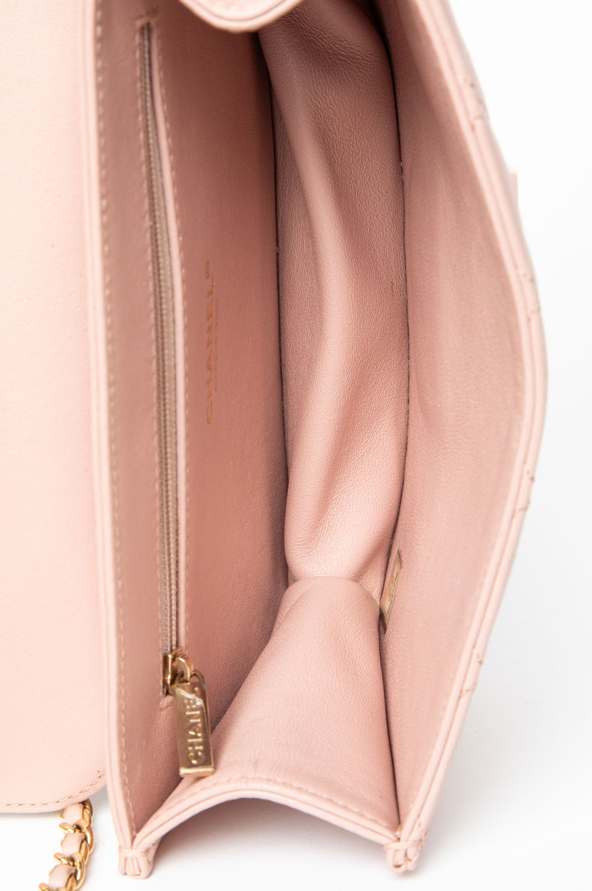 Chanel Pink Quilted Sheepskin Mini Beauty Lock Flap Bag