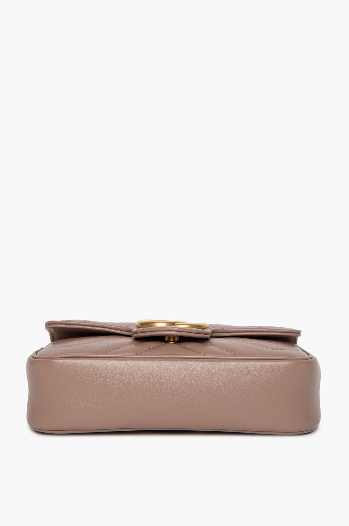 Gucci Rose Beige Matelassé Calfskin GG Marmont Super Mini Bag