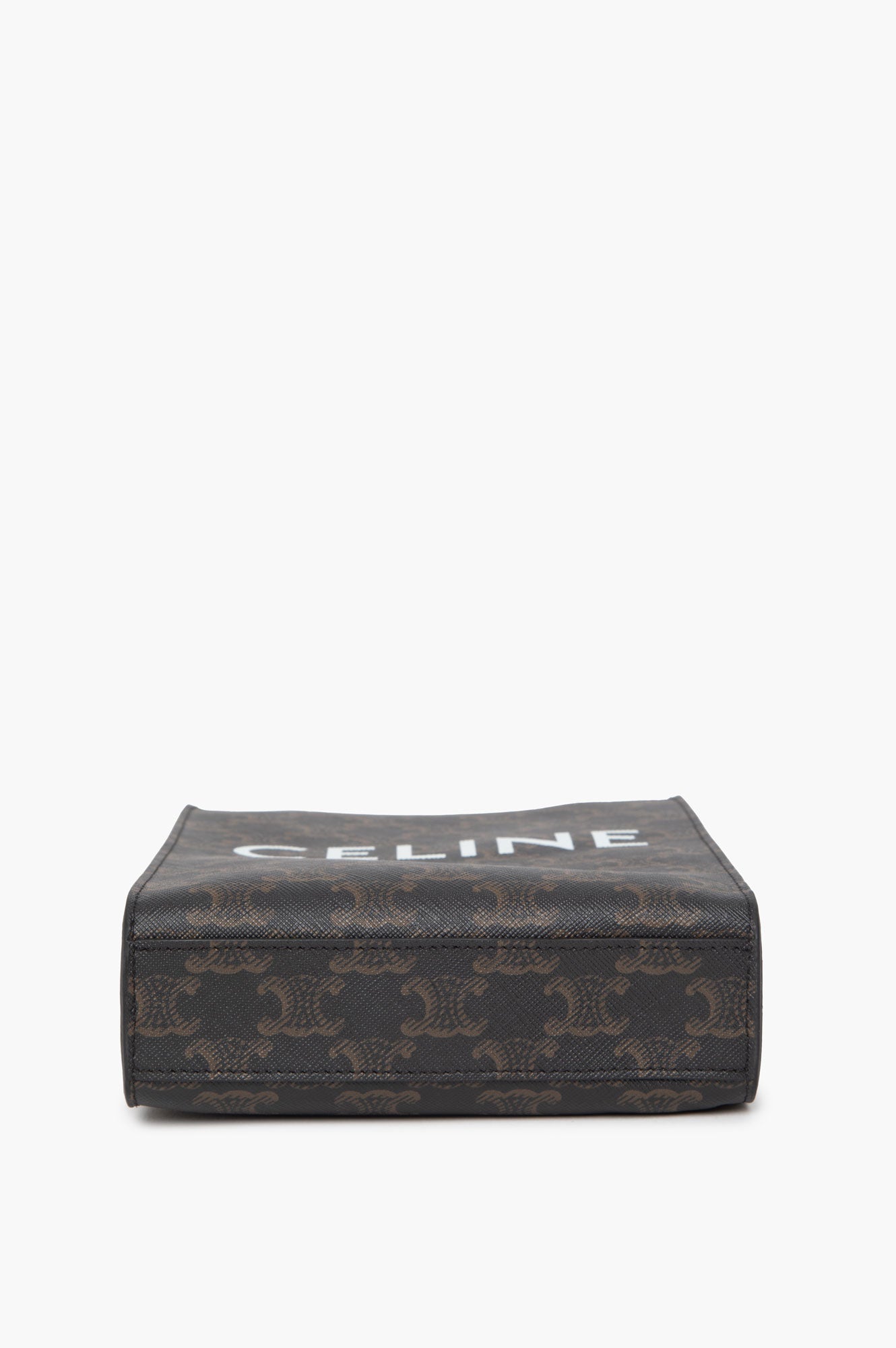Celine Brown Vertical Triomphe Canvas Bag