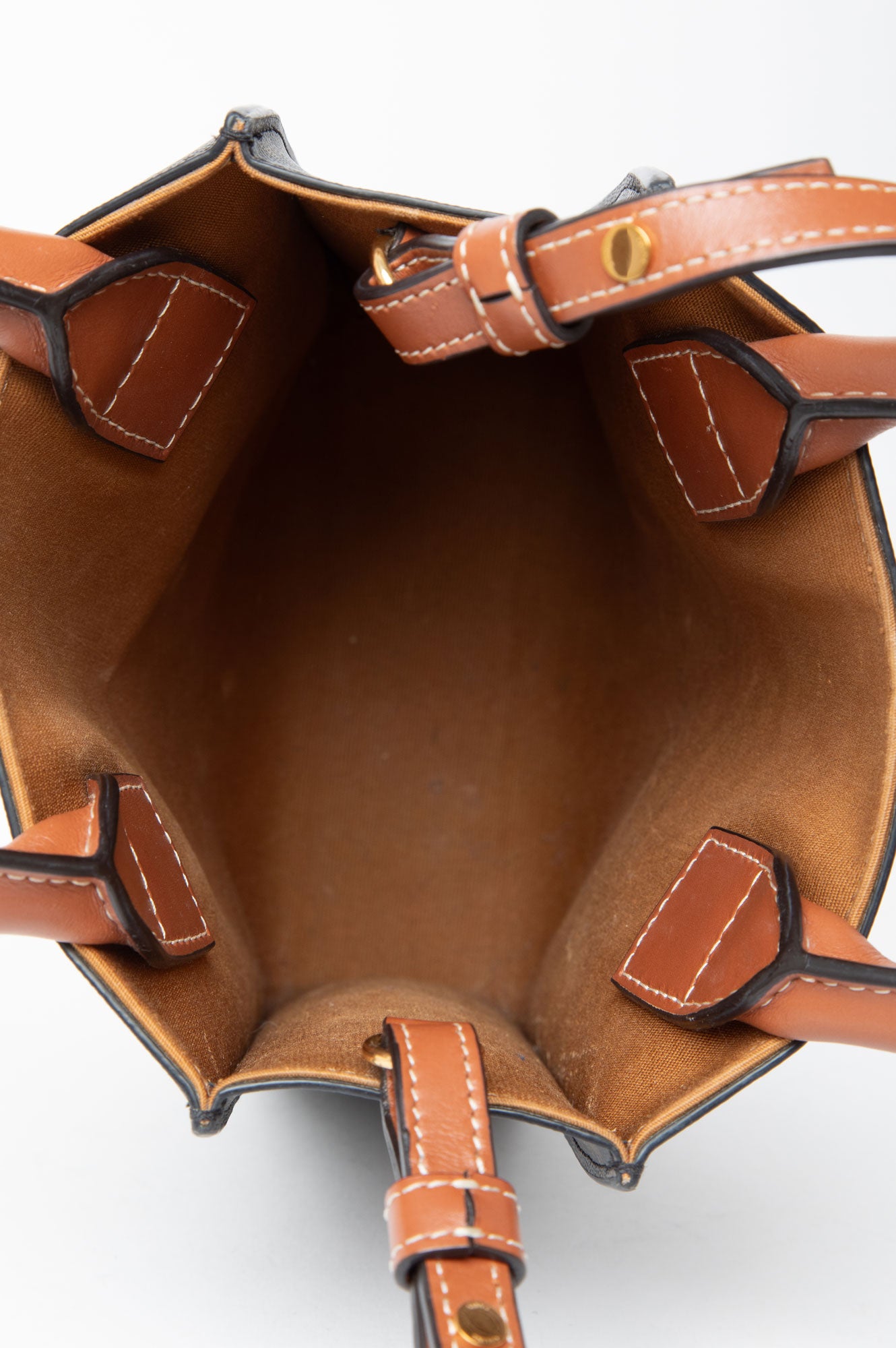Celine Brown Vertical Triomphe Canvas Bag