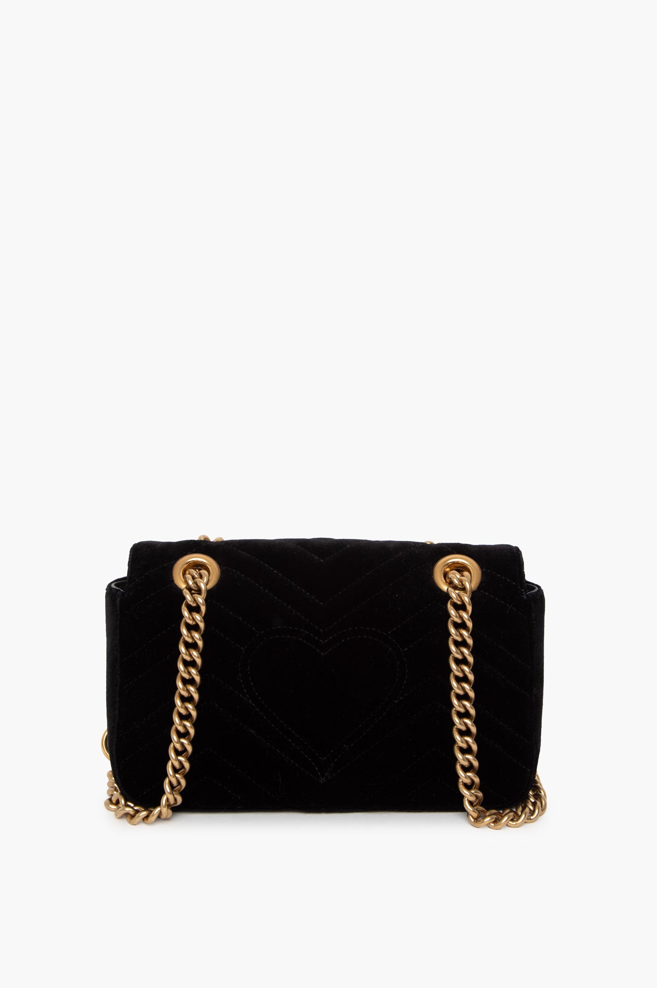 Gucci Black GG Marmont Velvet Bag