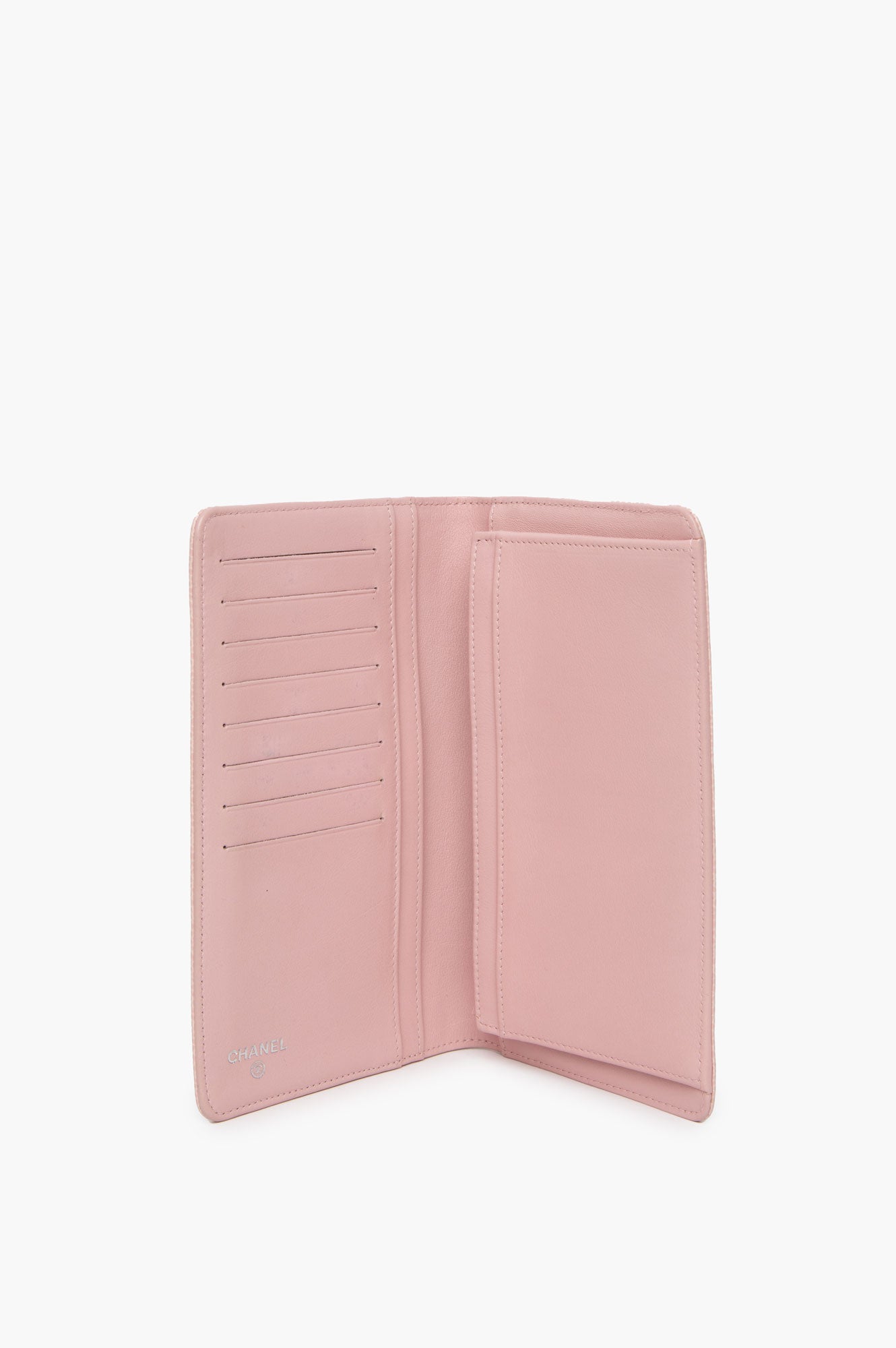 Chanel Pink Cavier Bi-Fold Wallet