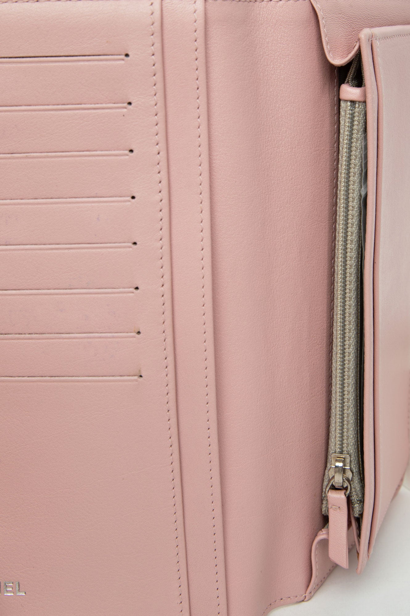 Chanel Pink Cavier Bi-Fold Wallet