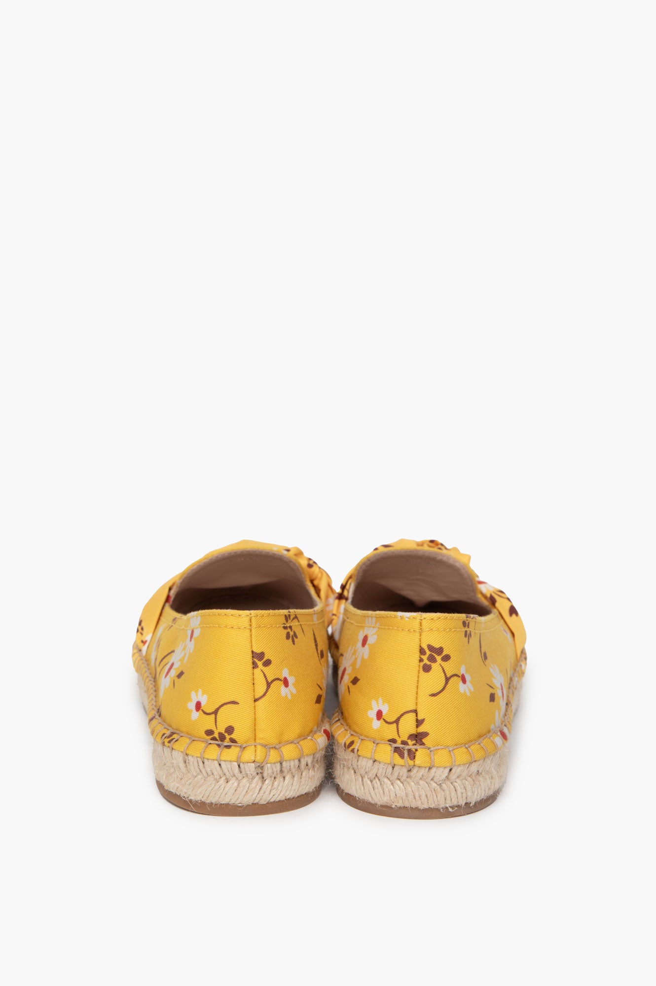 Miu Miu Yellow Floral Printed Espadrilles 37