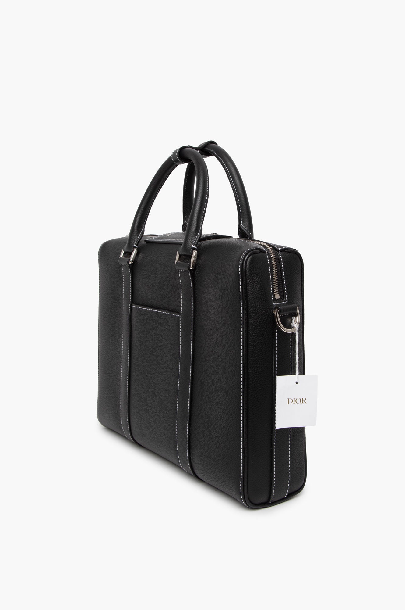 Christian Dior Black Lingot Briefcase Bag