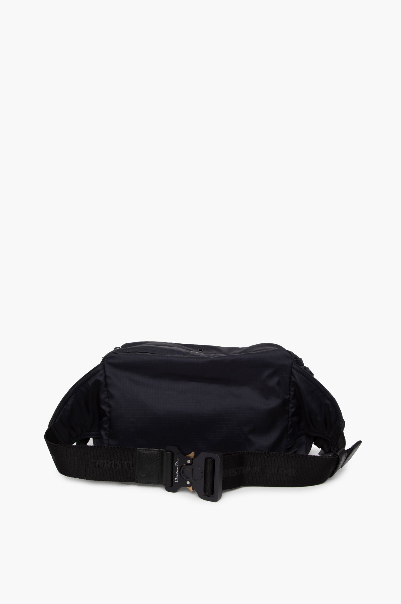 Christian Dior Black Nylon Saddle Waist Bag