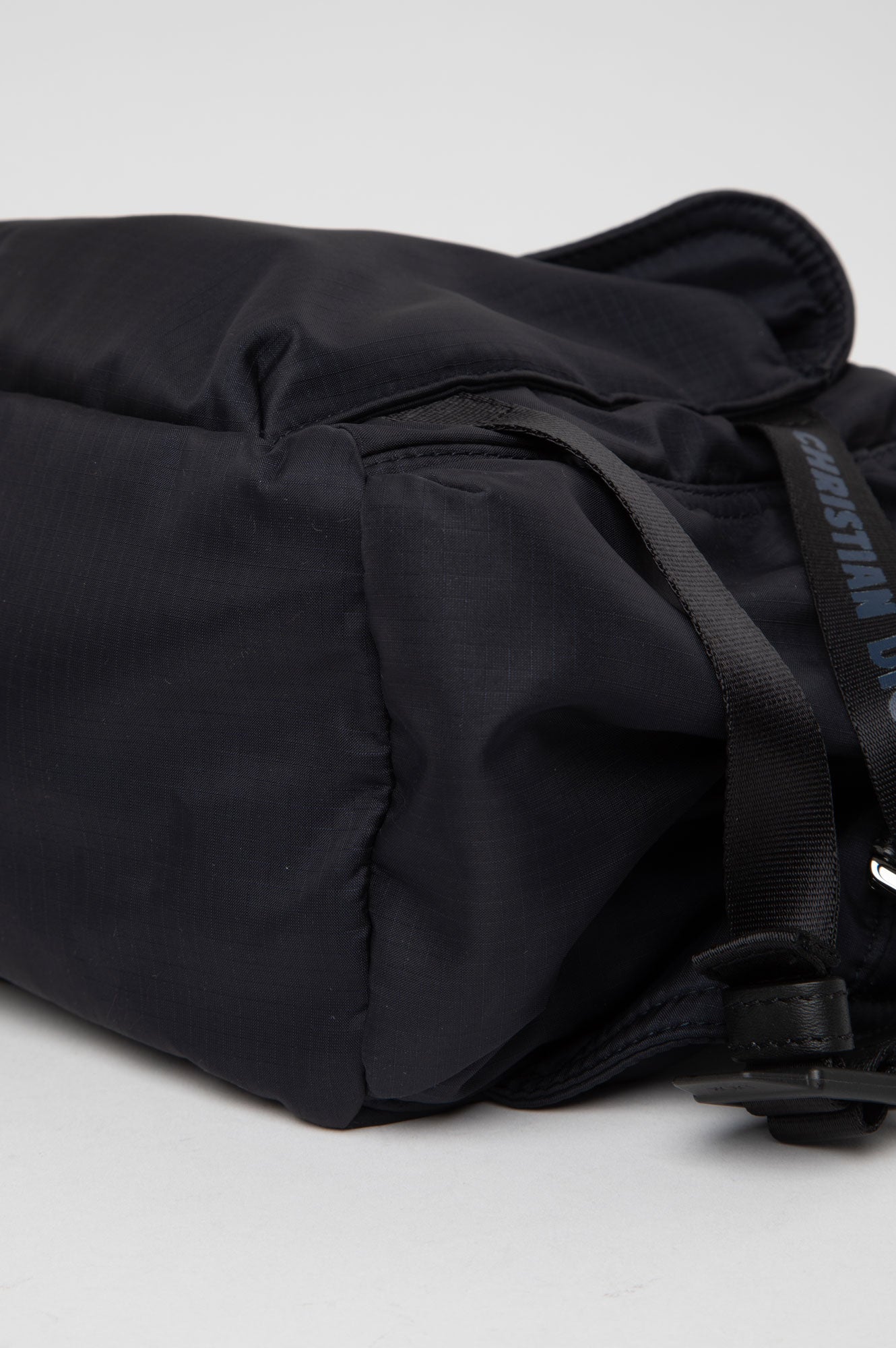 Christian Dior Black Nylon Saddle Waist Bag