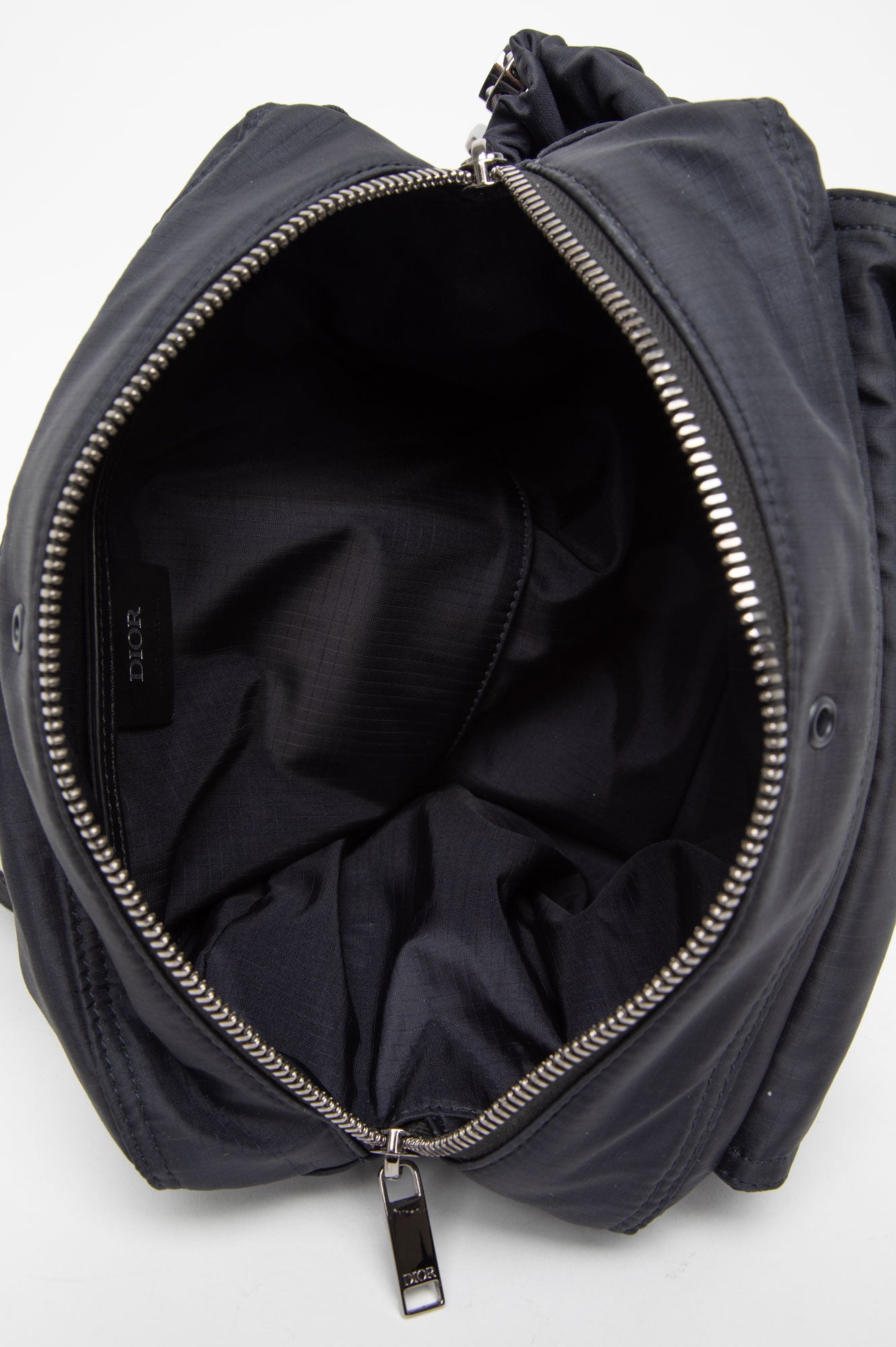 Christian Dior Black Nylon Saddle Waist Bag