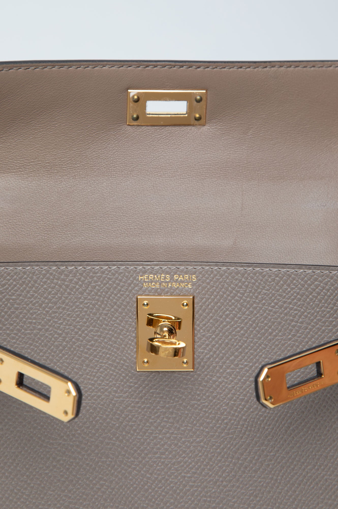 Hermes 2017 Mini Kelly II Etaupe GHW Bag