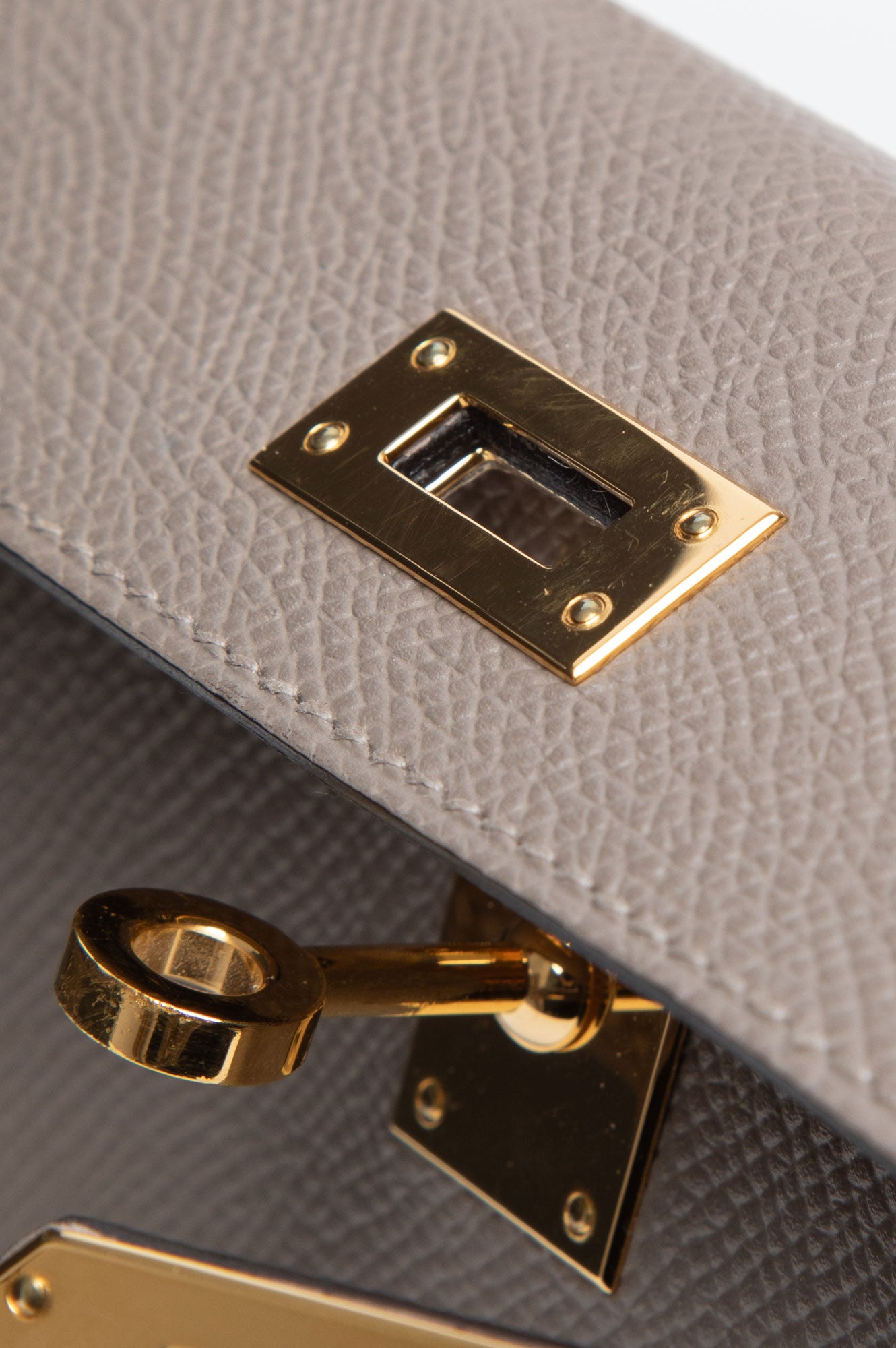 Hermes 2017 Mini Kelly II Etaupe GHW Bag