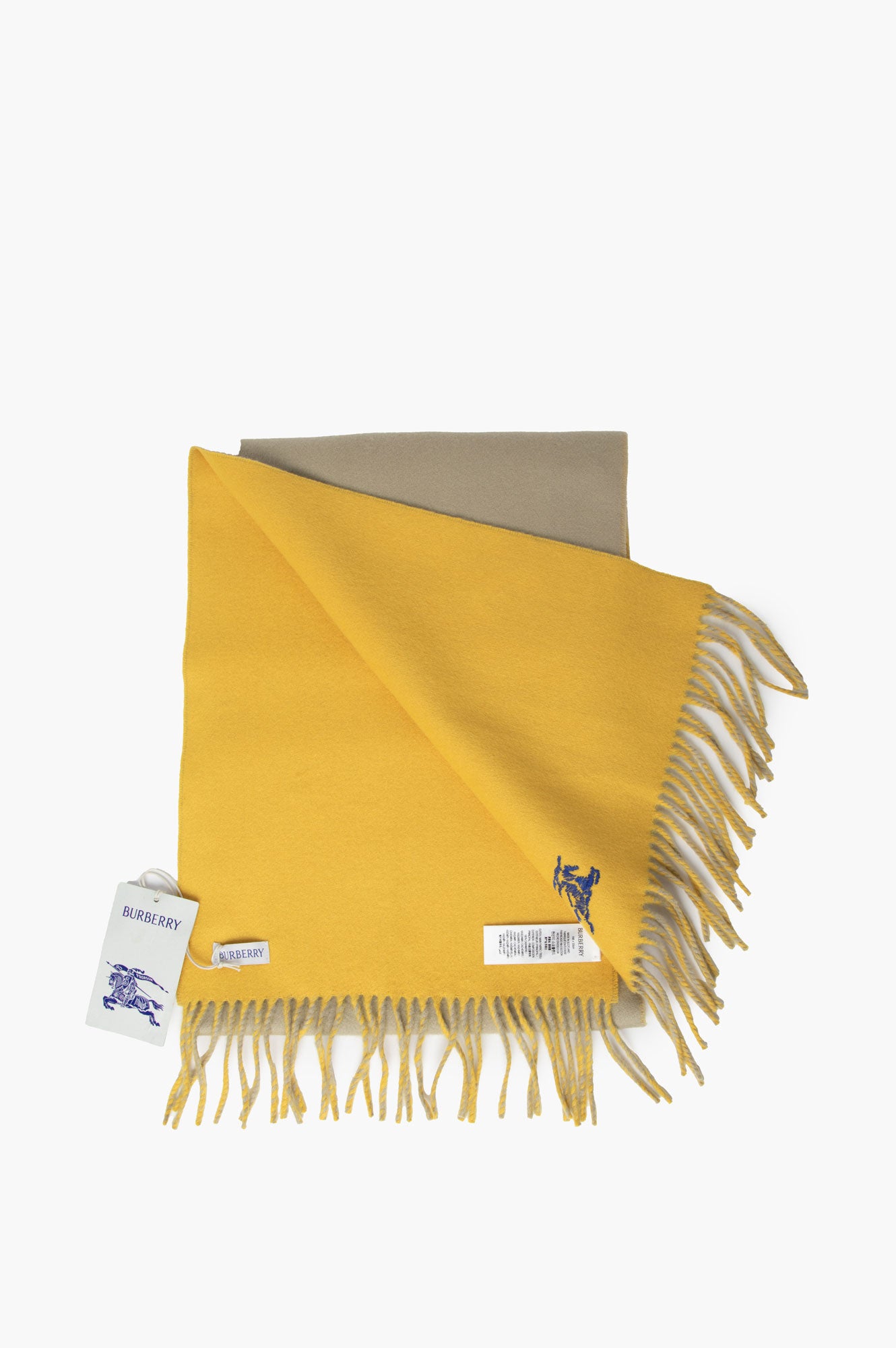 Burberry Yellow Shrub Cashmere Scarf