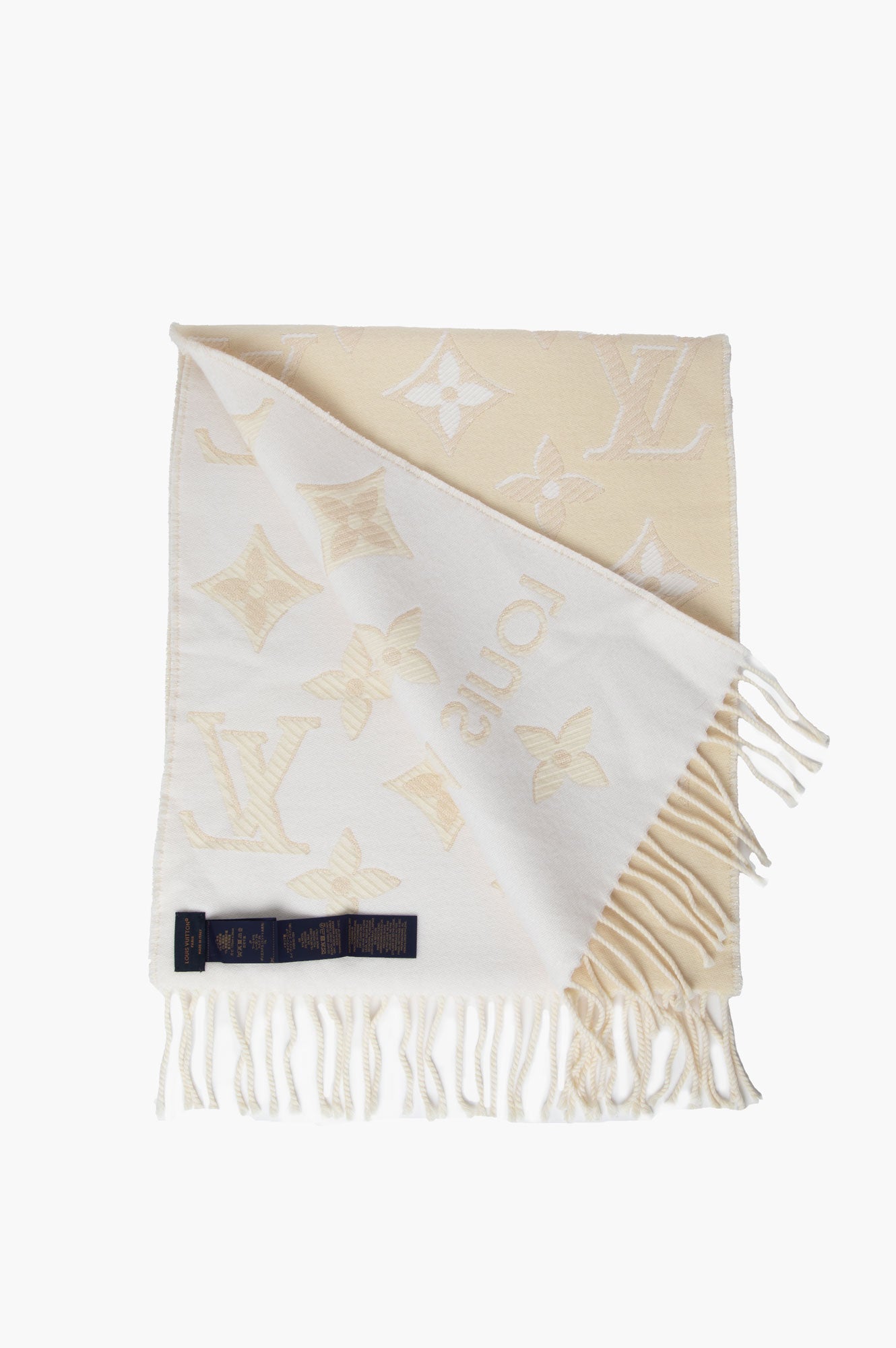 Louis Vuitton Gold Essential Shine Wool Scarf