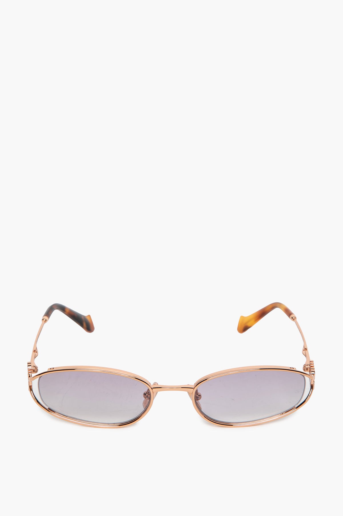 Miu Miu Rose Gold Oval Gradient C51S Sunglasses