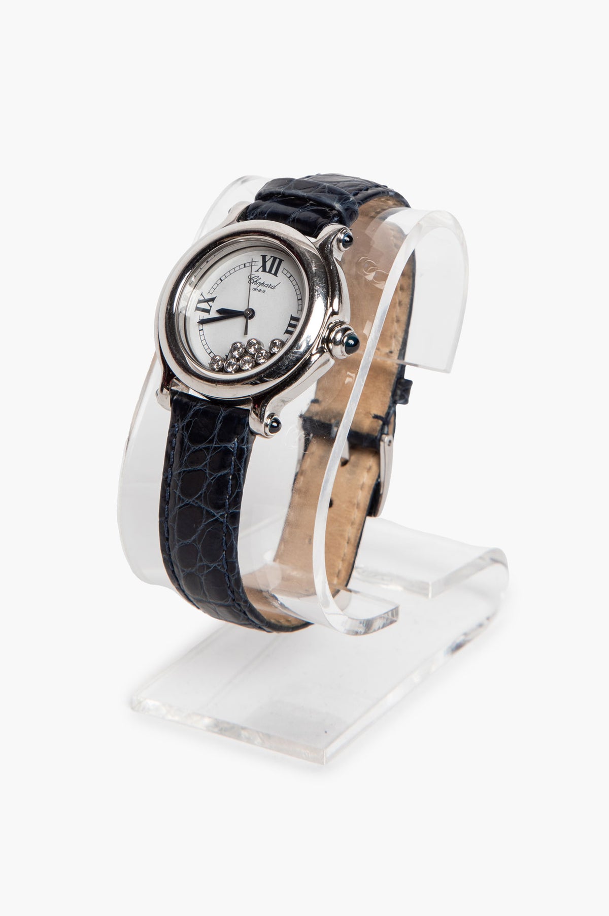 Chopard 32mm Quartz 7 Diamond Happy Sport Watch (1121940/8236)