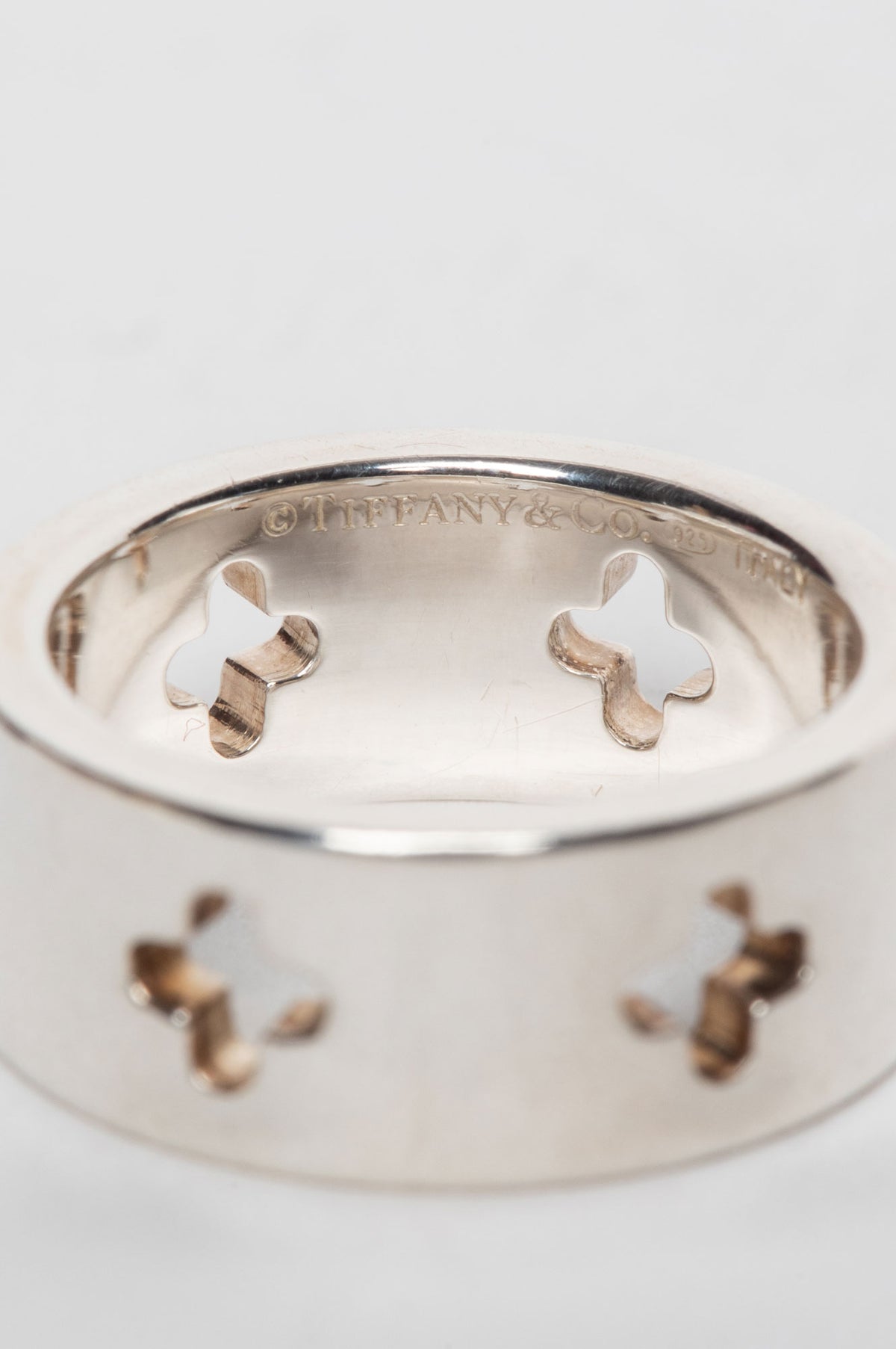 Tiffany & Co. Sterling Silver Cut Out Cross Ring Size 6
