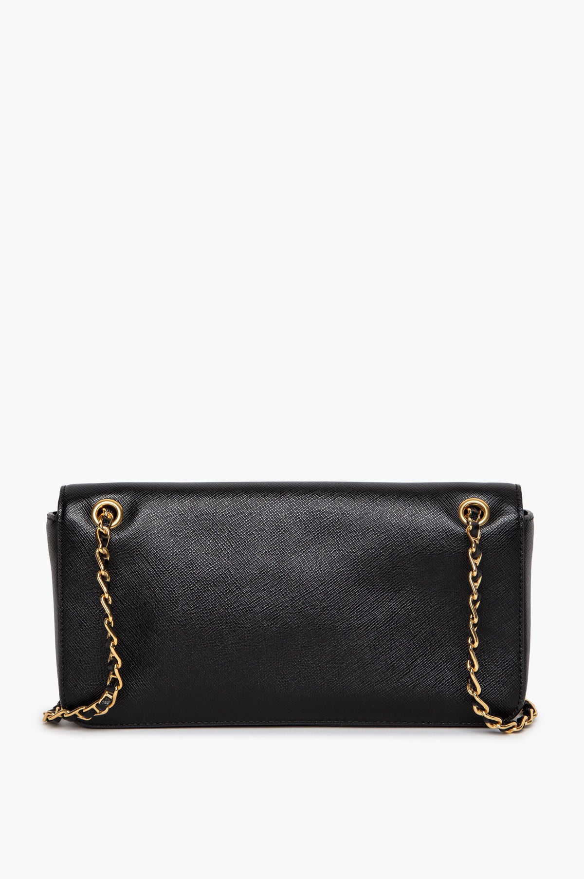 Prada Black Saffiano Lux Pattina Shoulder Bag